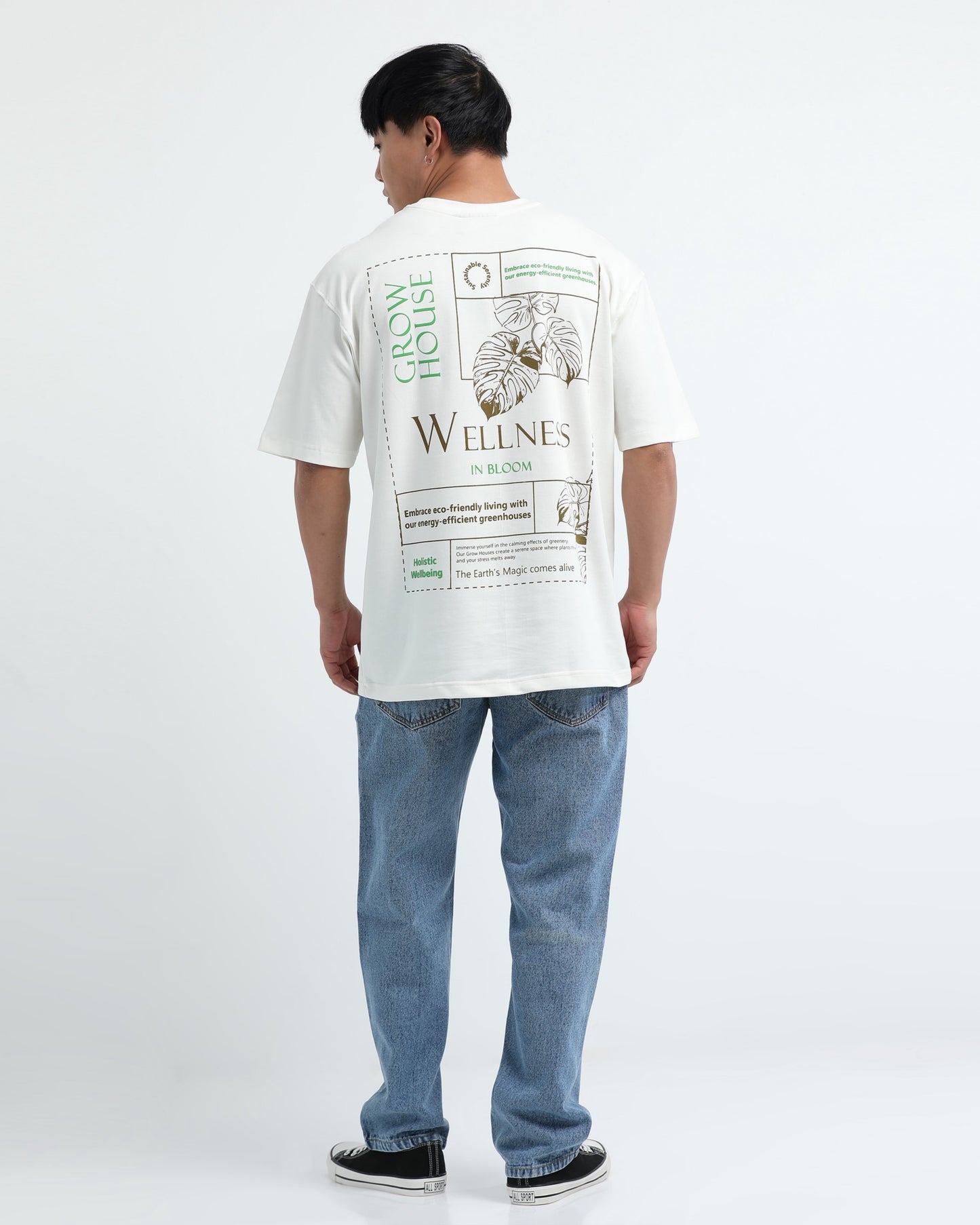 WELLNESS IN BLOOM OFF WHITE TEE - Oversized fit