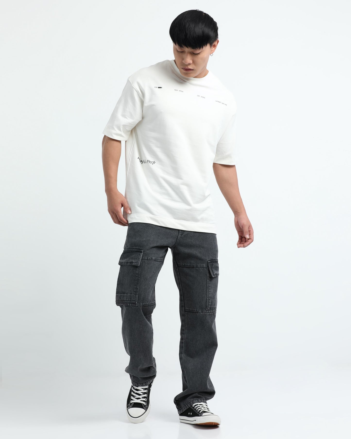 EXISTENCE OFF WHITE TEE - Oversized fit