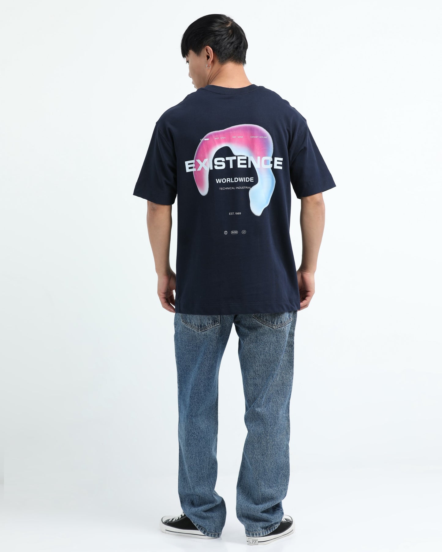 EXISTENCE NAVY BLUE TEE - Oversized fit