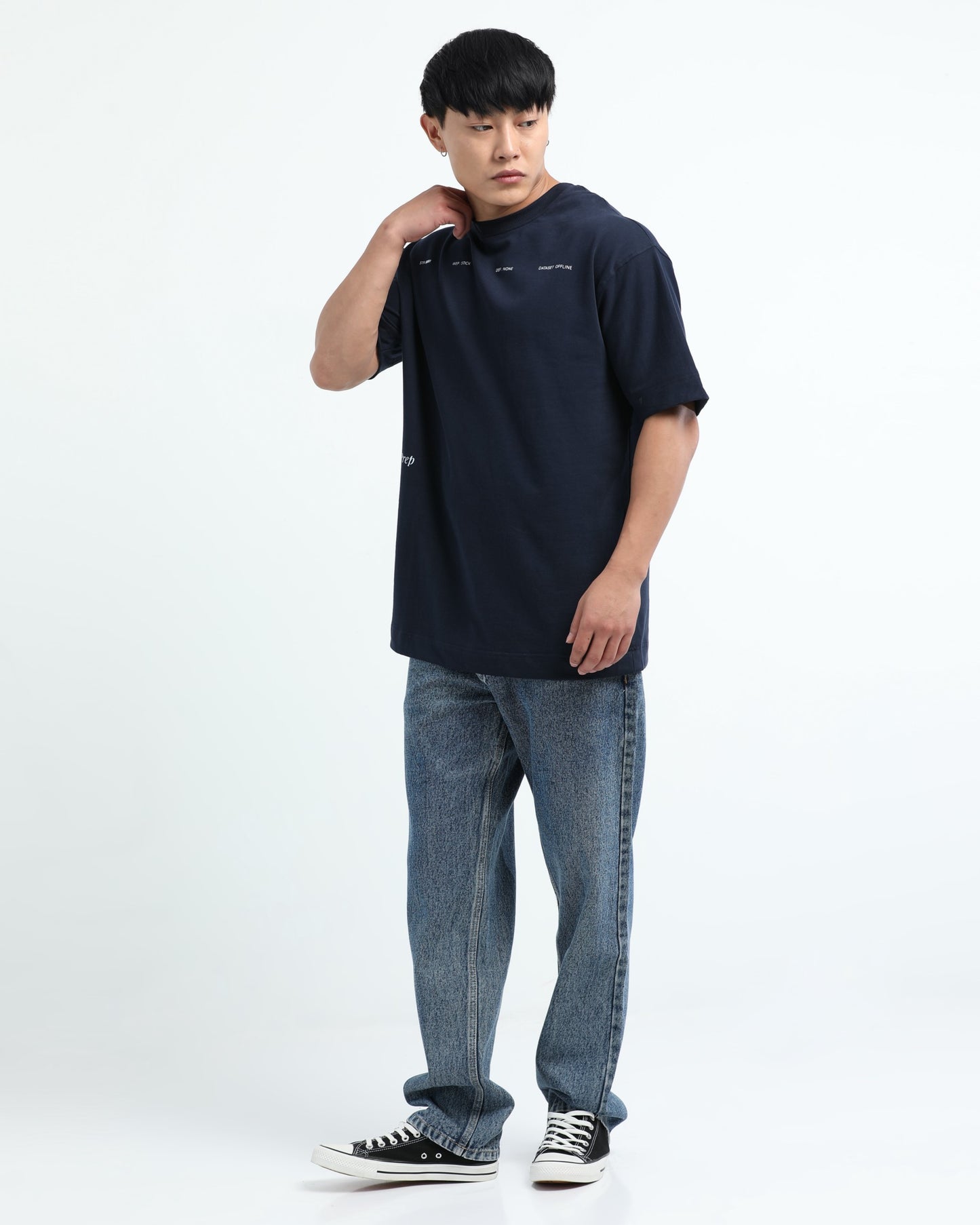 EXISTENCE - Navy Blue Oversized fit