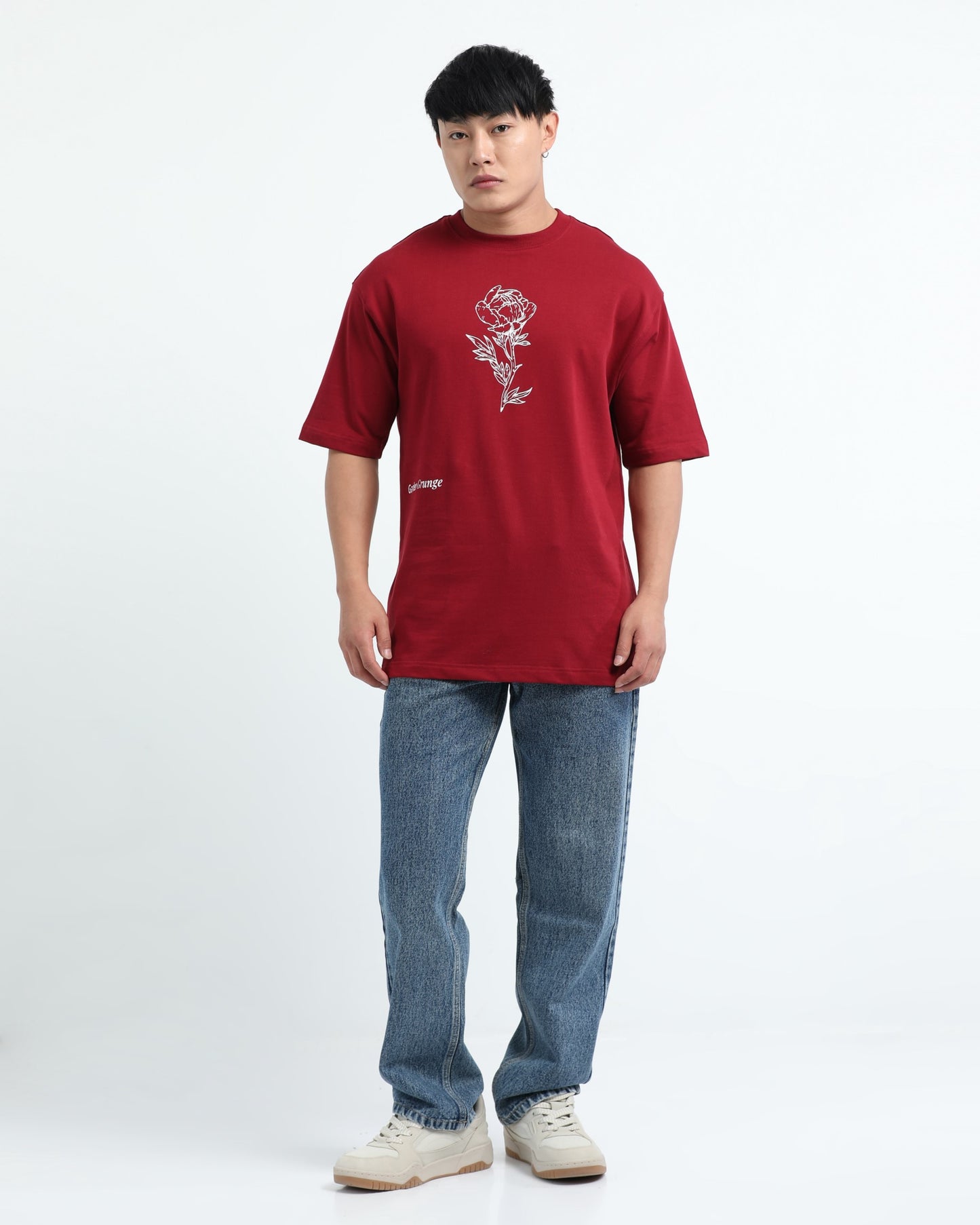 REIMAGINE MAROON TEE - Oversized fit