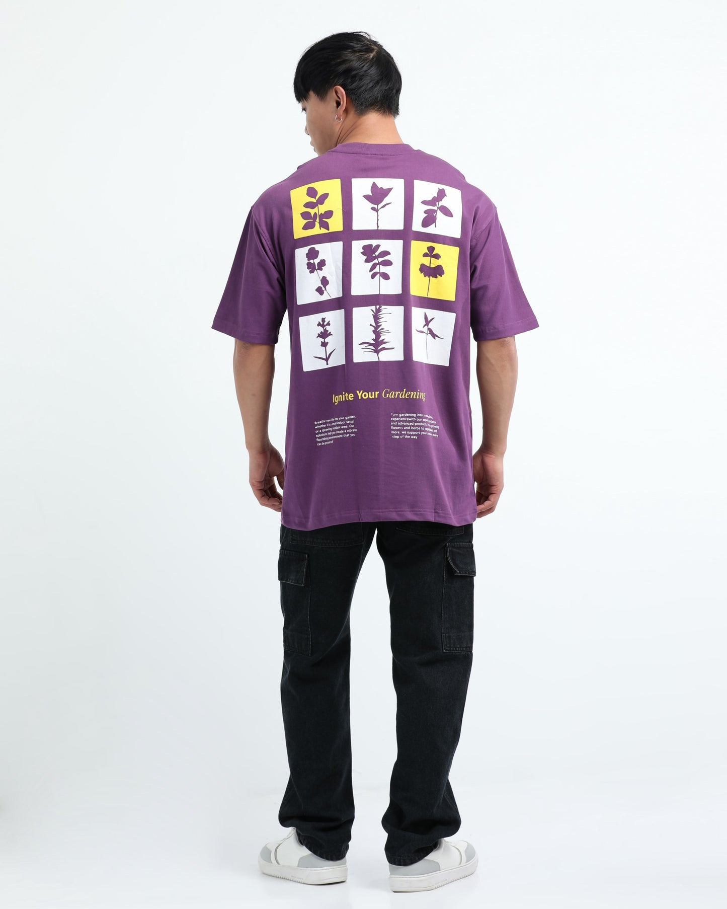 IGNITE YOUR GARDENING PURPLE TEE - Oversized fit