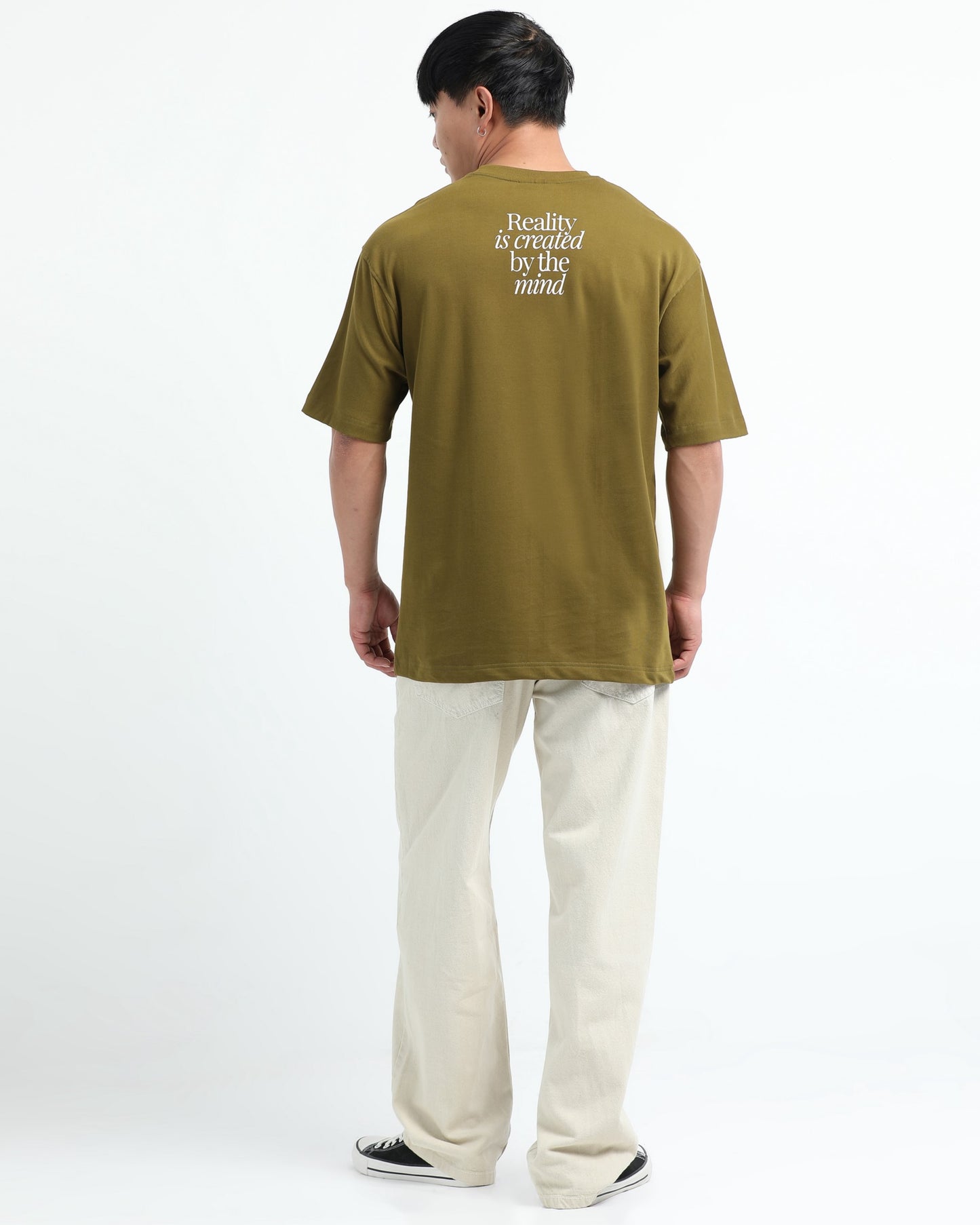 BALANCE OF THOUGHT MOSS GREEN TEE - Oversized fit