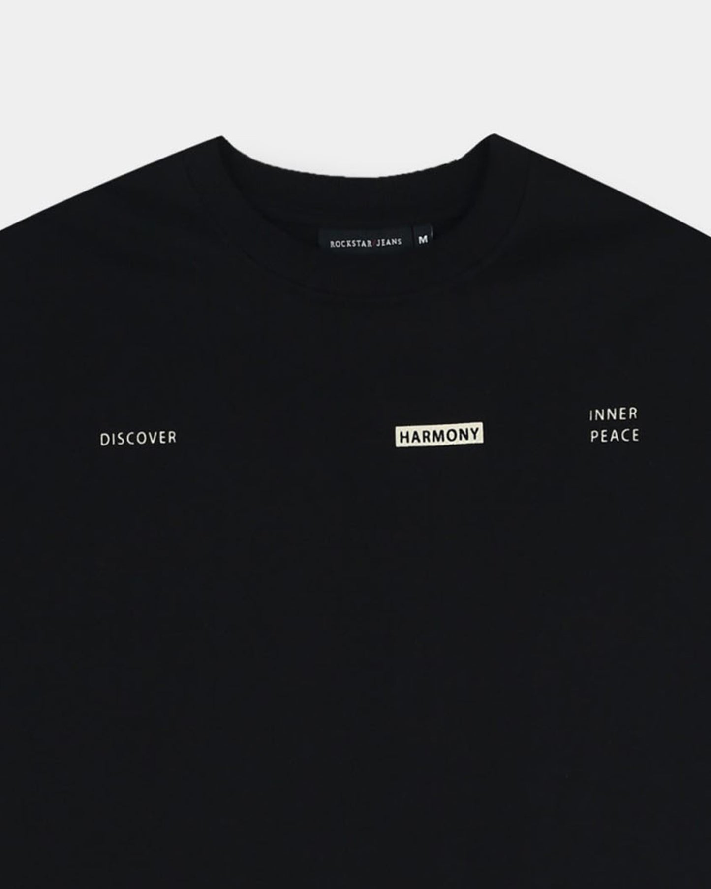 HARMONY Relaxed Fit Cotton Printed T-Shirt Black Anthracite