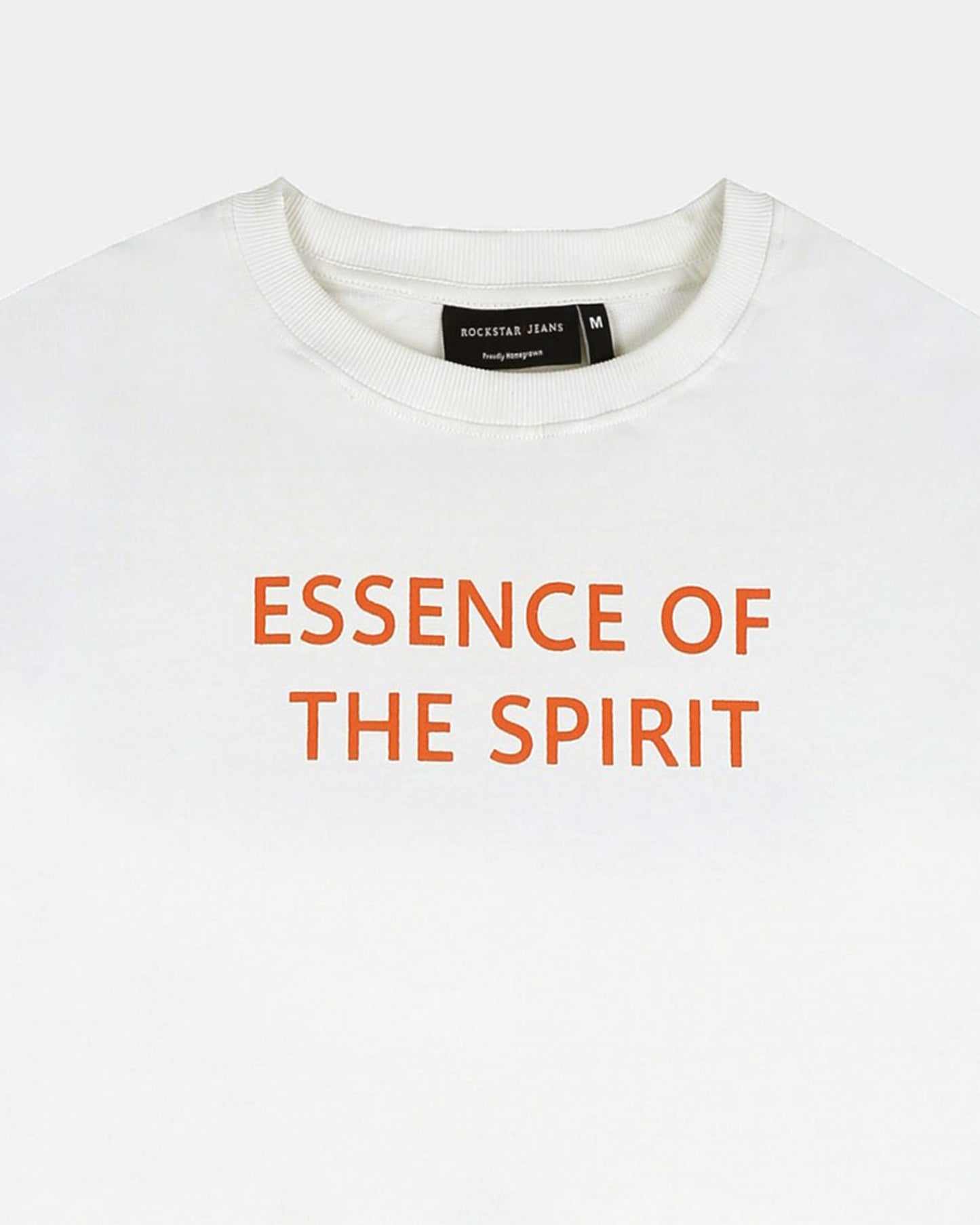 ESSENCE OF SPIRIT Relaxed Fit Cotton Printed T-Shirt Off White