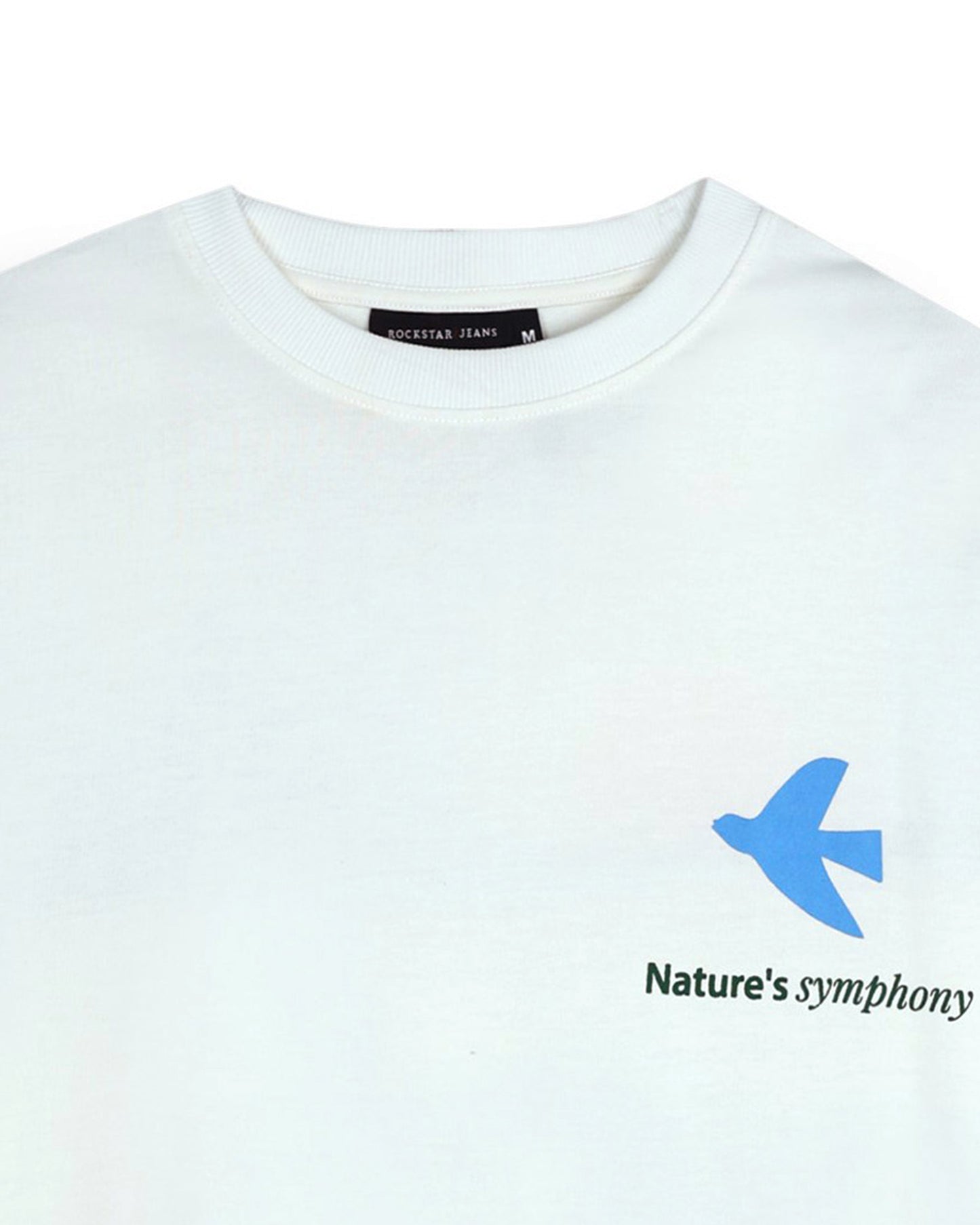 SERENITY Relaxed Fit Cotton Printed T-Shirt Off White