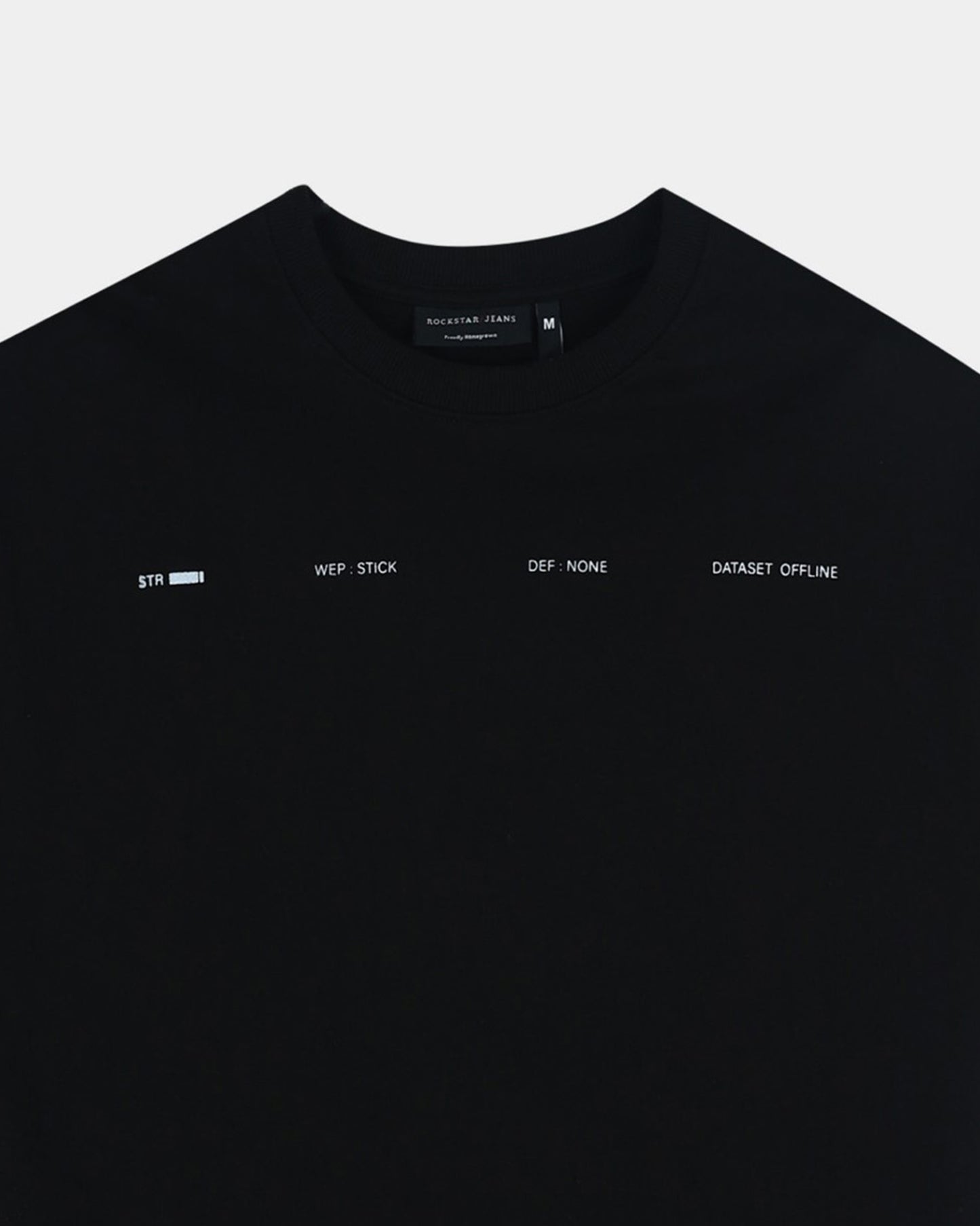 EXISTENCE REALM Relaxed Fit Cotton Printed T-Shirt Raven Black