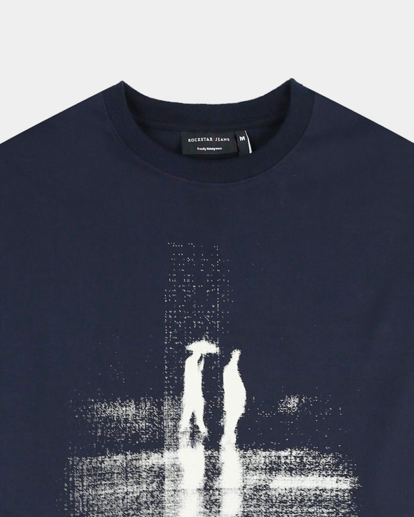 DISCOVERING Relaxed Fit Cotton Printed T-Shirt Navy Blue