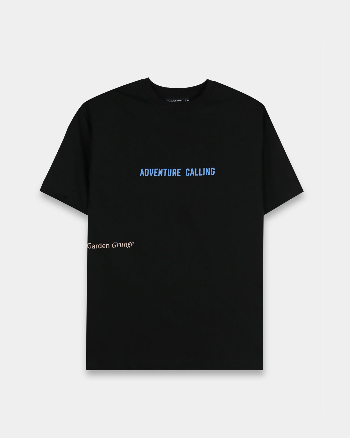 ADVENTURE CALLING BLACK TEE - Oversized fit