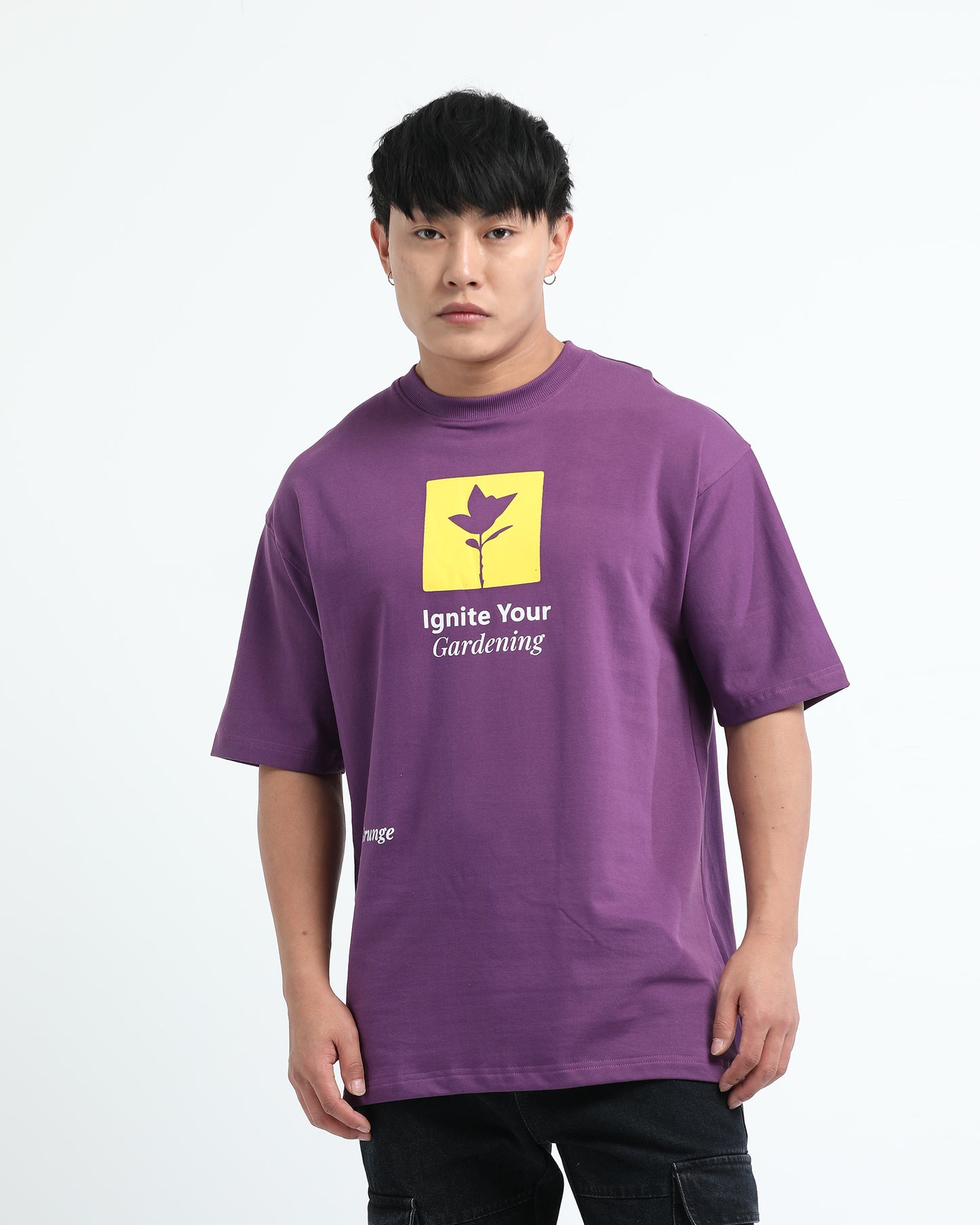IGNITE YOUR GARDENING PURPLE TEE - Oversized fit