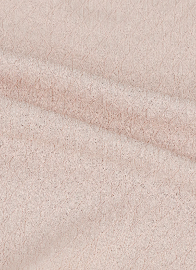 HALO Diamond Textured Knitted Shirt Sage Pink-Fabric Detail View