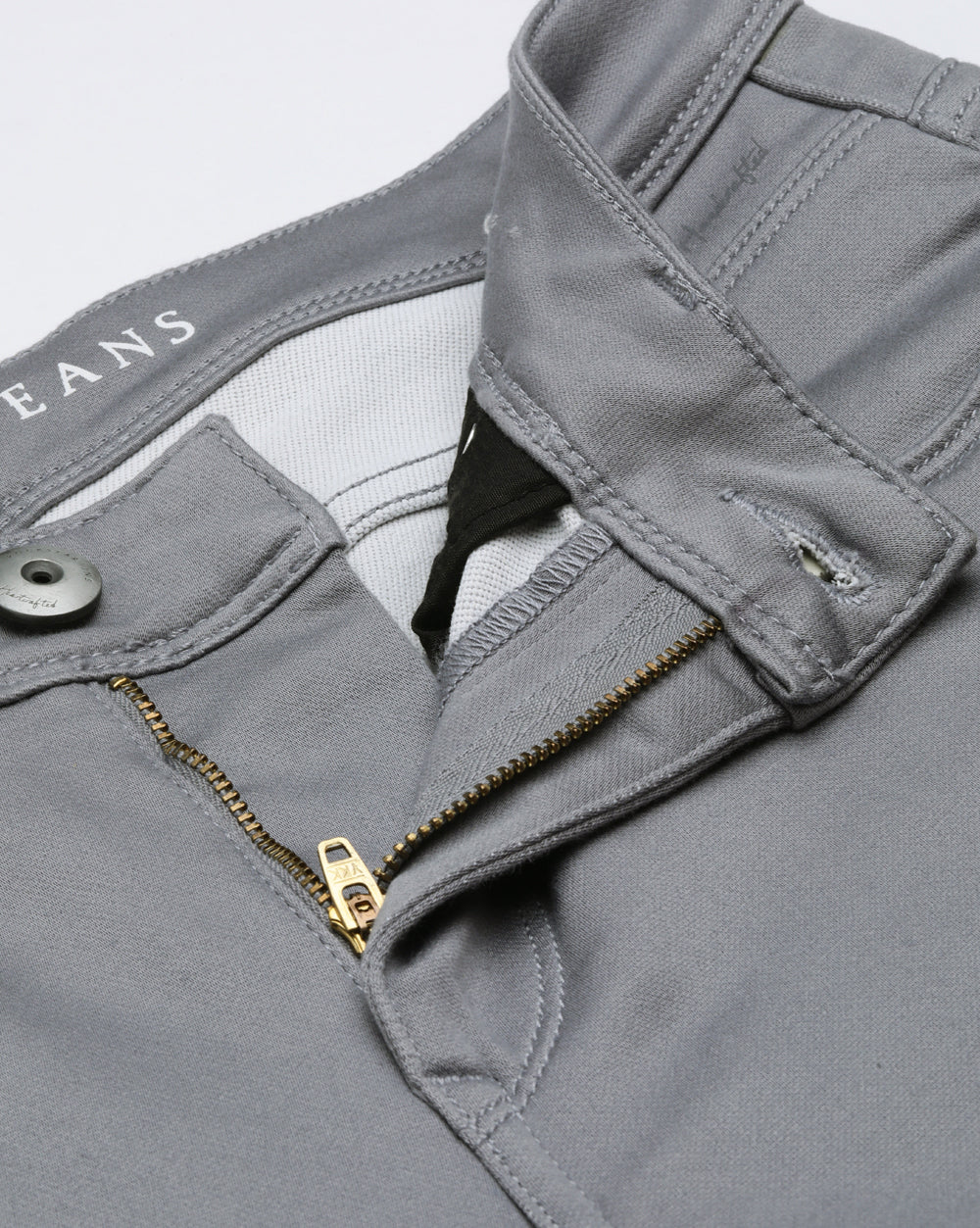 Grey Colored Denim Ankle Fit Jeans For Men