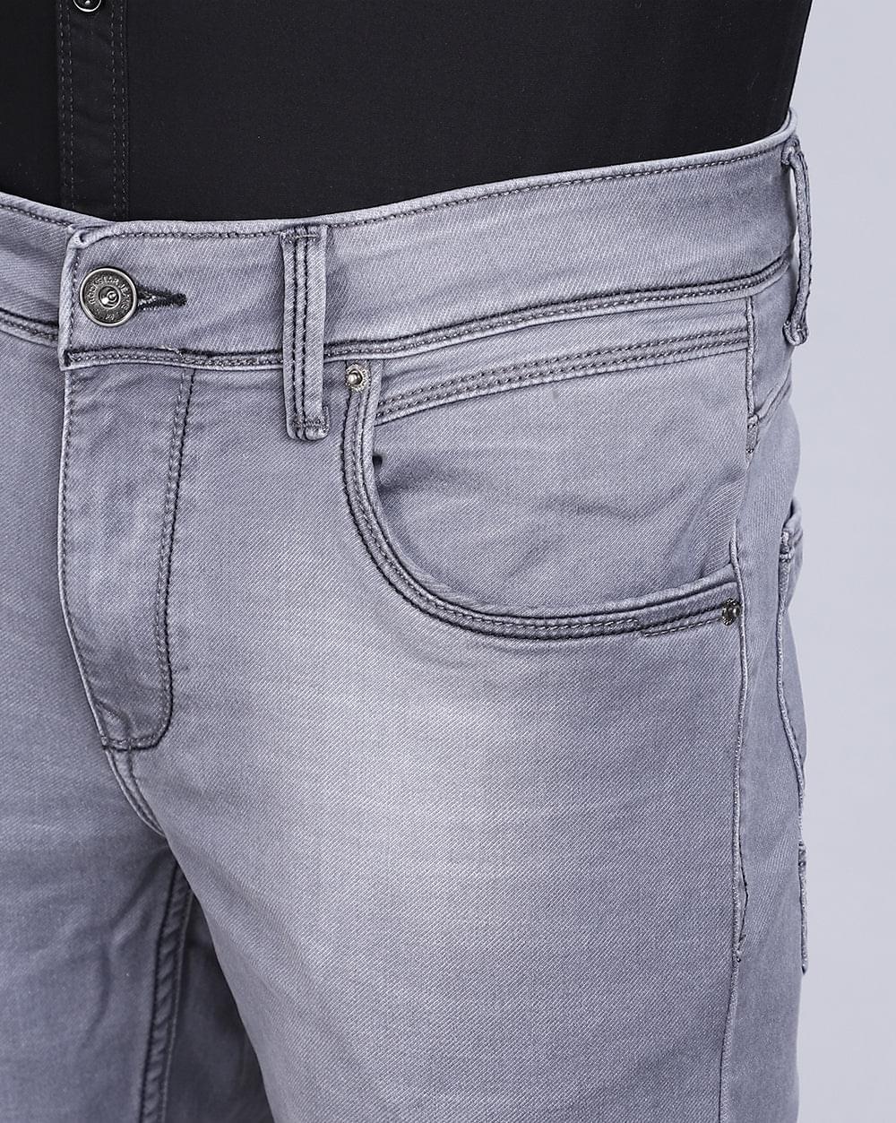 Mid Grey Ankle Fit Jeans for Men 