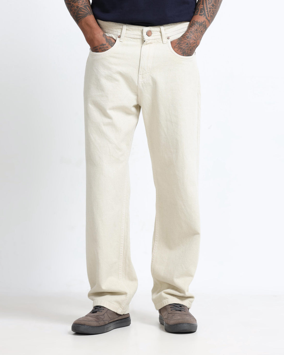 relaxed fit jeans for men black denim Rockstar Jeans