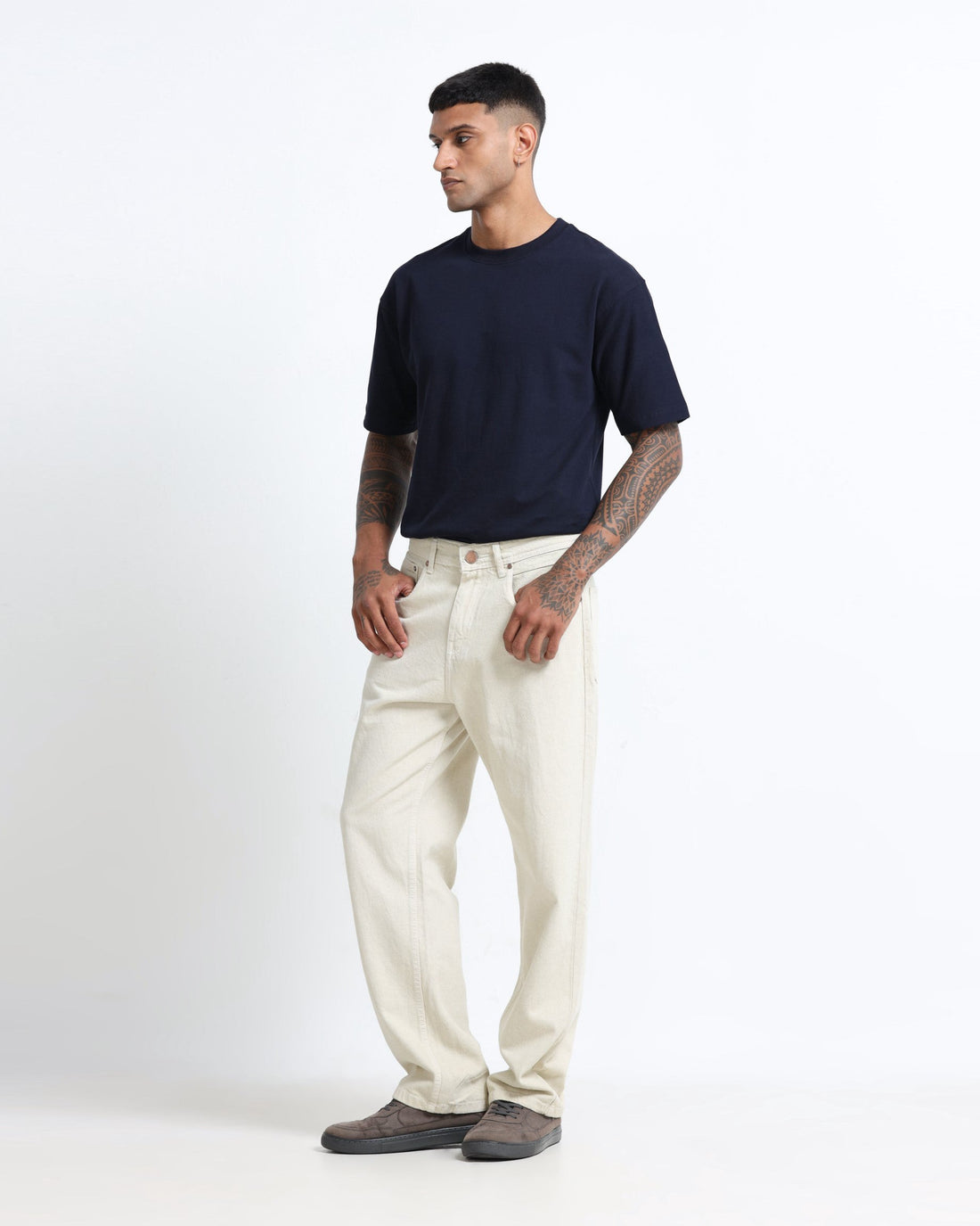 ivory denim outfit ideas for men Rockstar Jeans