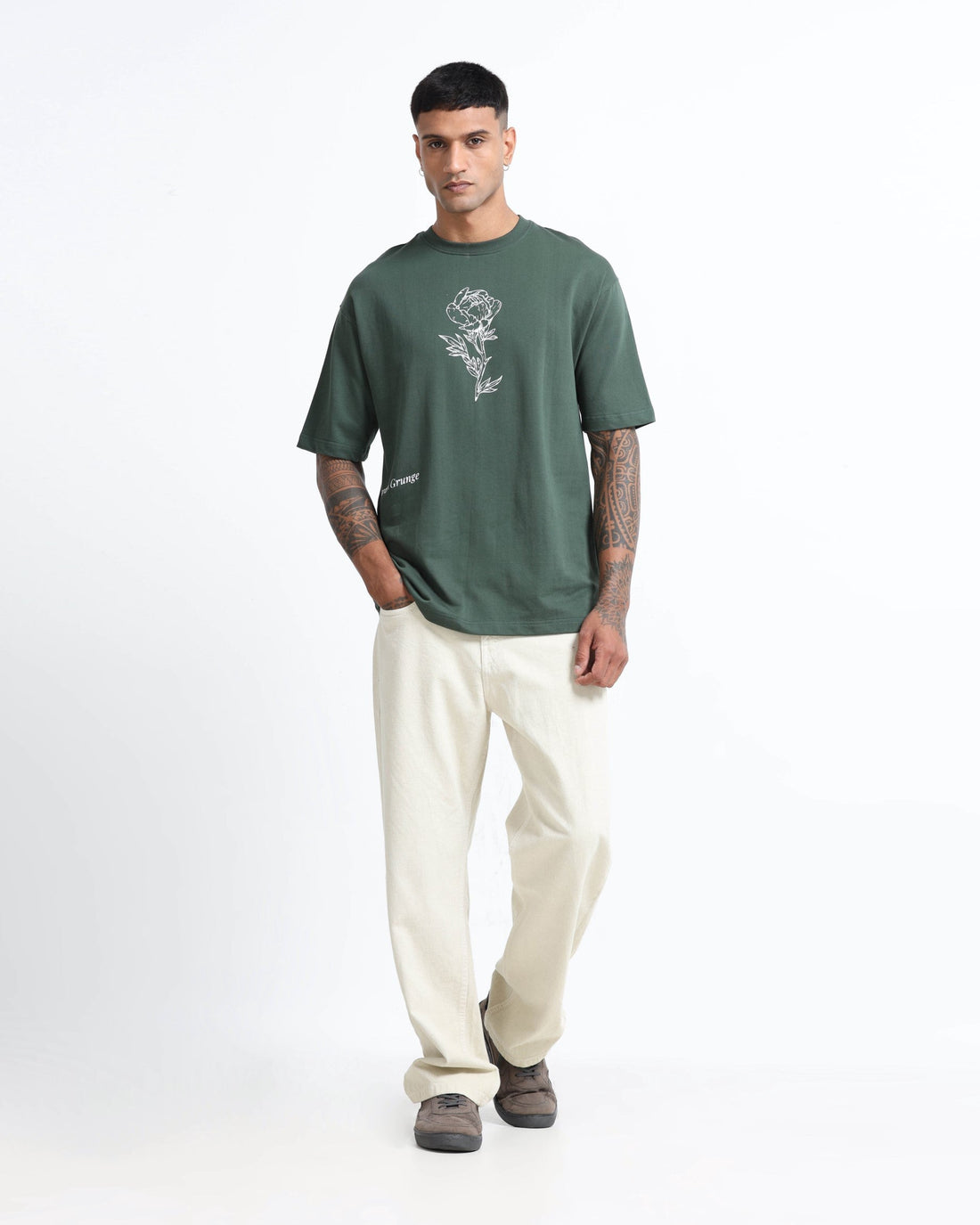 Premium cotton streetwear T-shirt close-up fabric detail