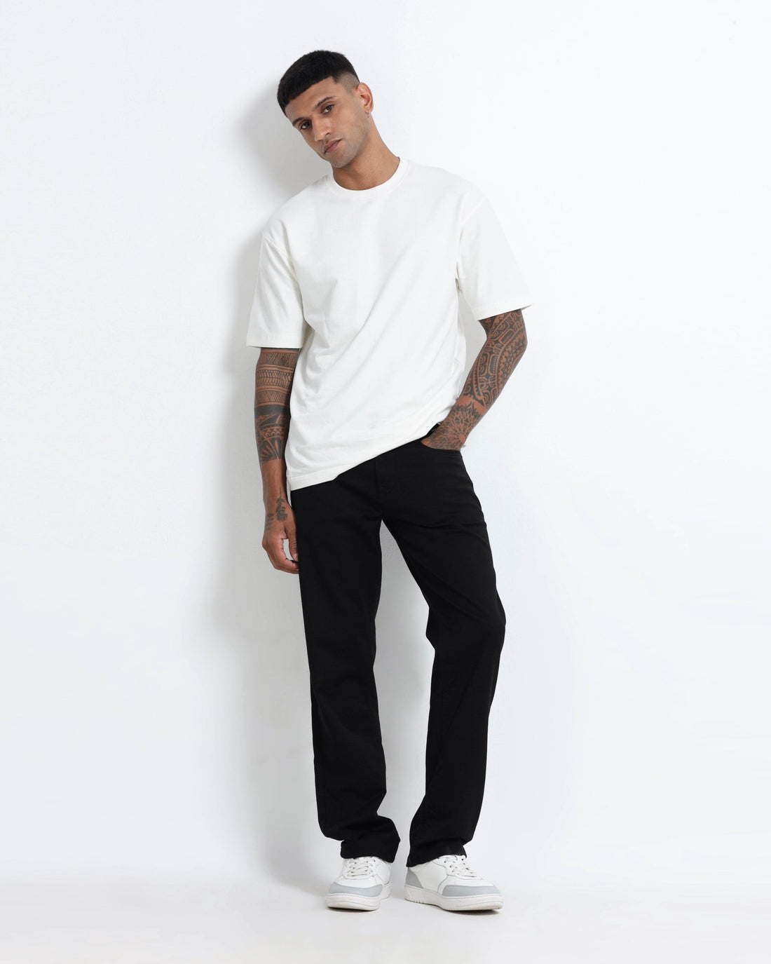 men straight fit jeans everyday wear outfit