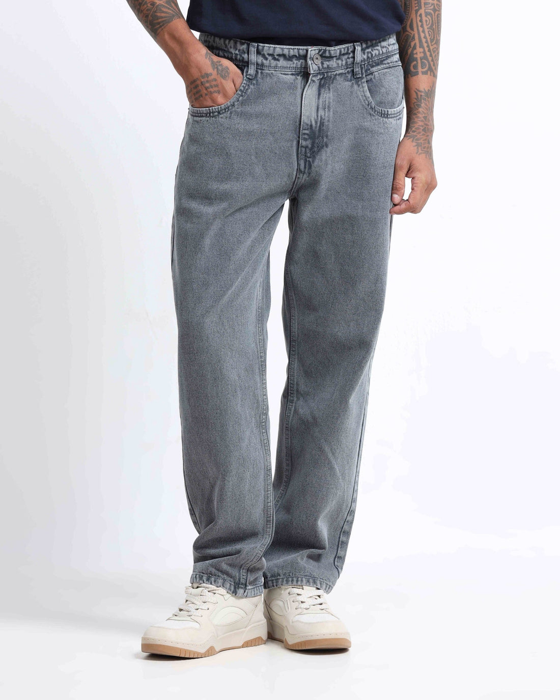 Men wearing straight fit jeans and black cargos from Rockstar Jeans designed for daily wear comfort in 2026