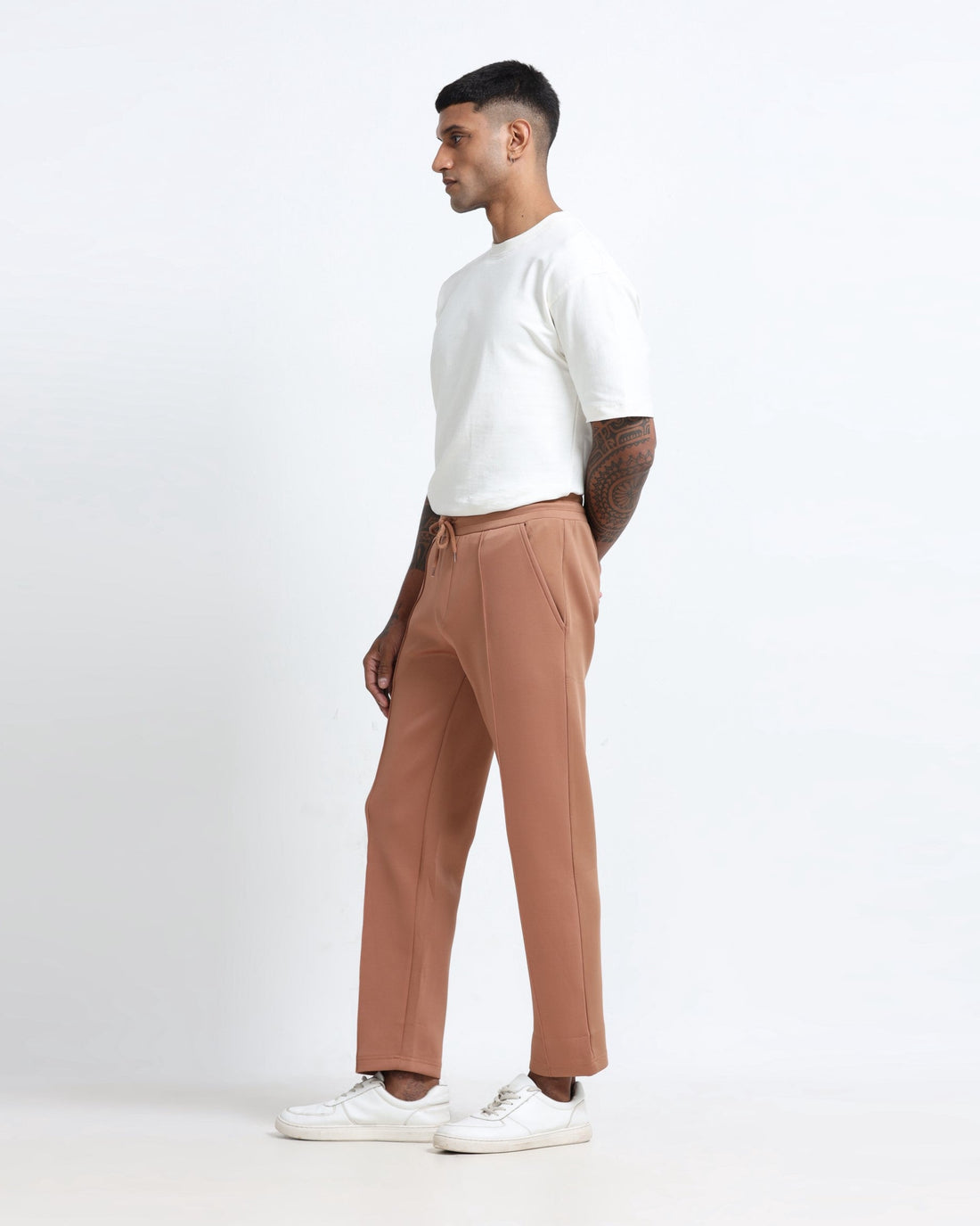 Men wearing flexible stretch trousers for office and travel by Rockstar Jeans