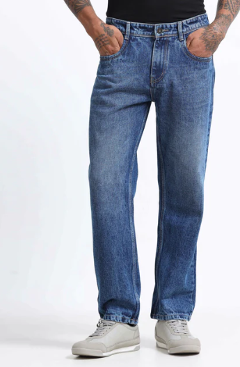  men baggy relaxed fit jeans styling everyday India