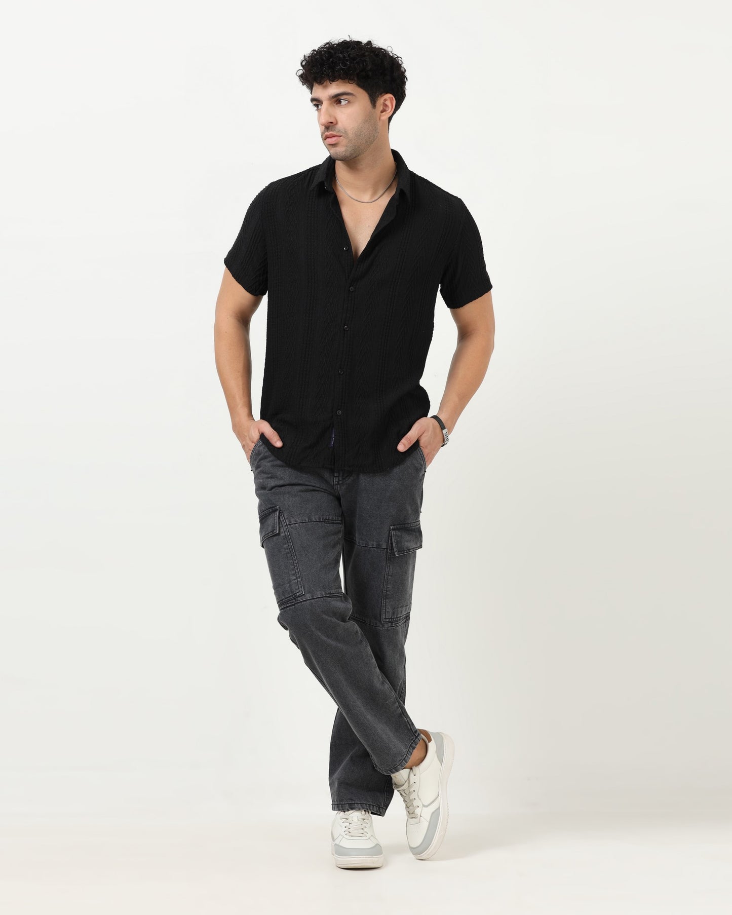 WAVE Black Knit Shirt