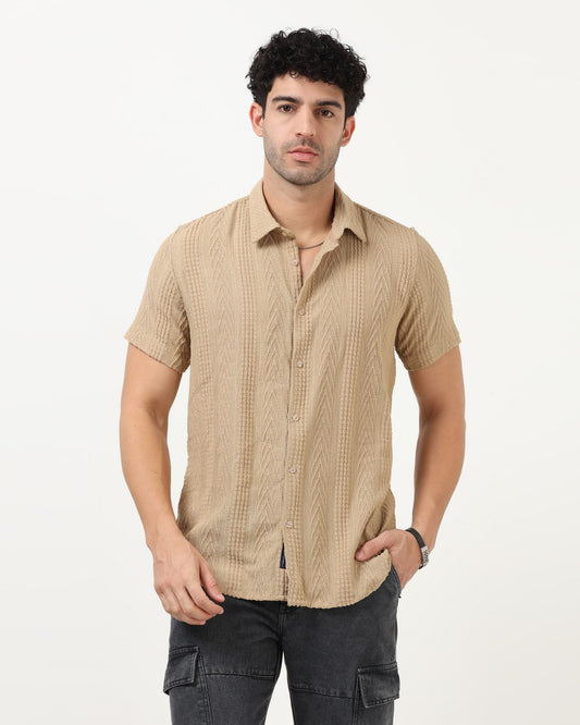 WAVE Beige Knit Shirt