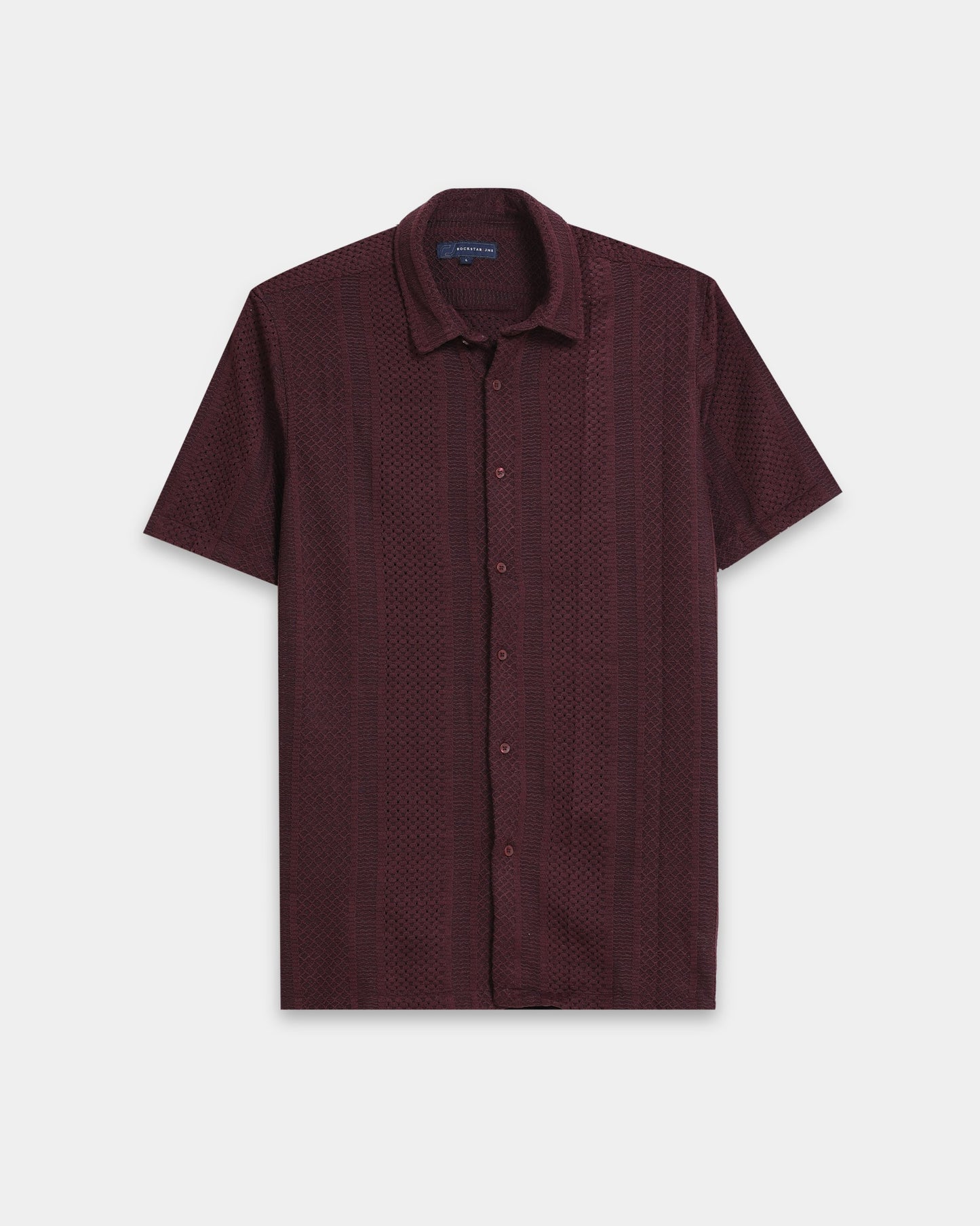 AETHER Burgundy Mesh Knit shirt