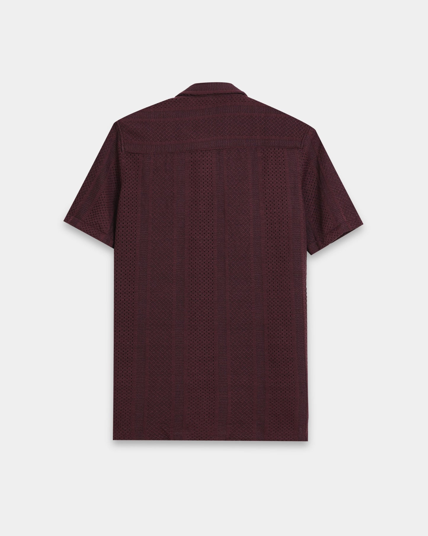 AETHER Burgundy Mesh Knit shirt