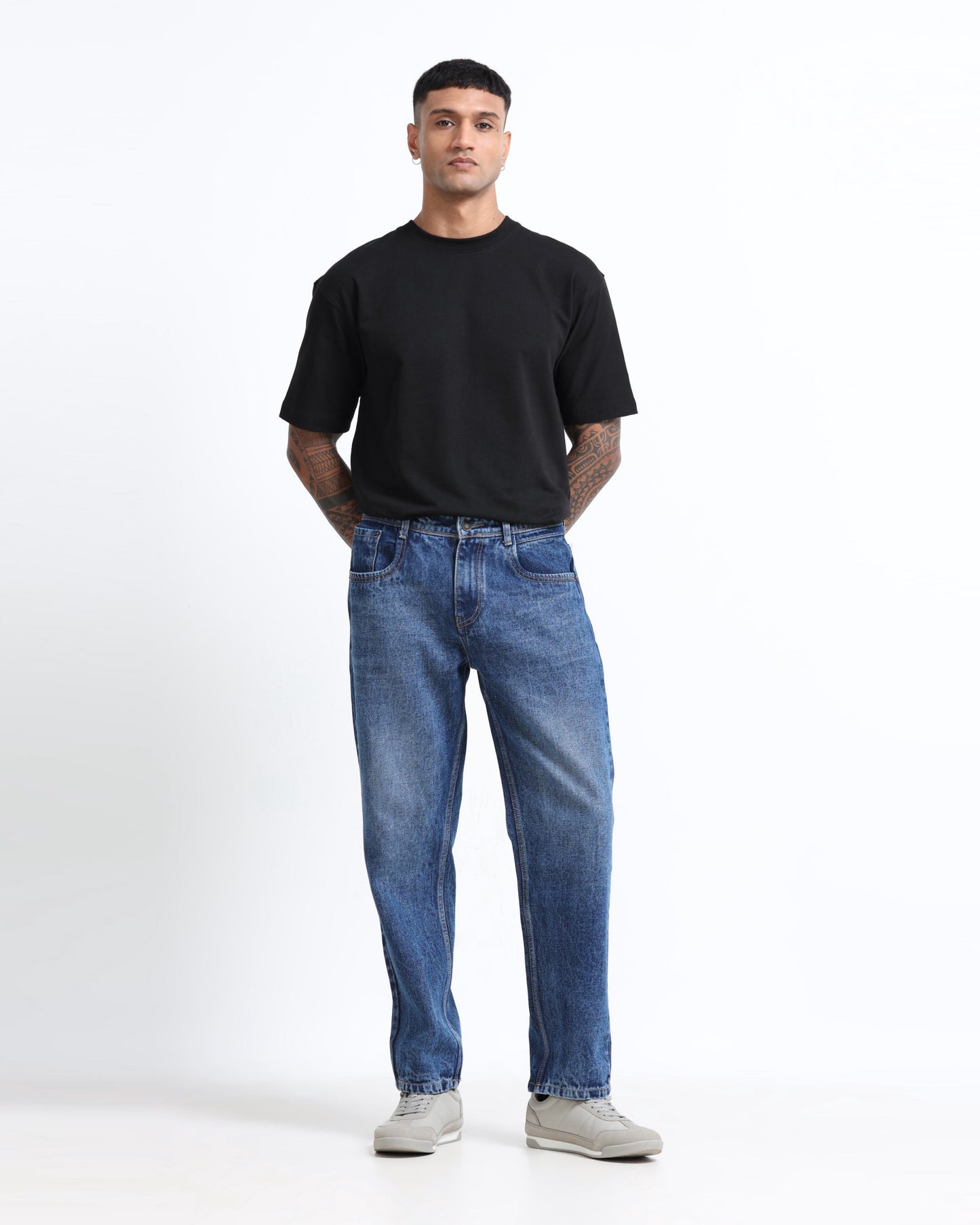 SIGNATURE DARK BLUE DENIM - Relaxed fit