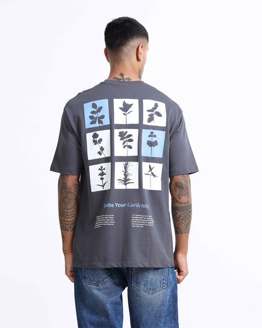 IGNITE YOUR GARDENING GREY TEE - Oversized fit