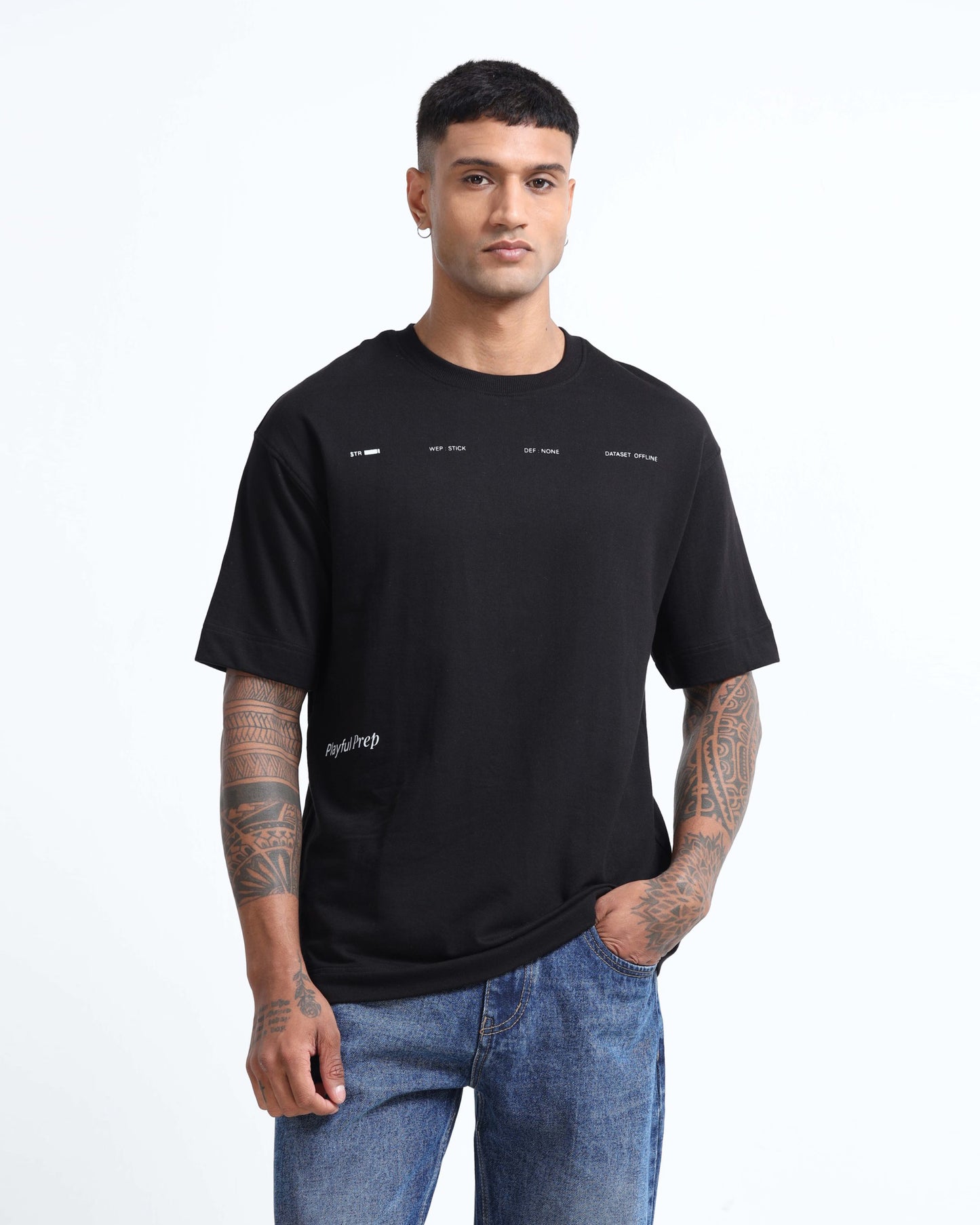 EXISTENCE BLACK TEE - Oversized fit