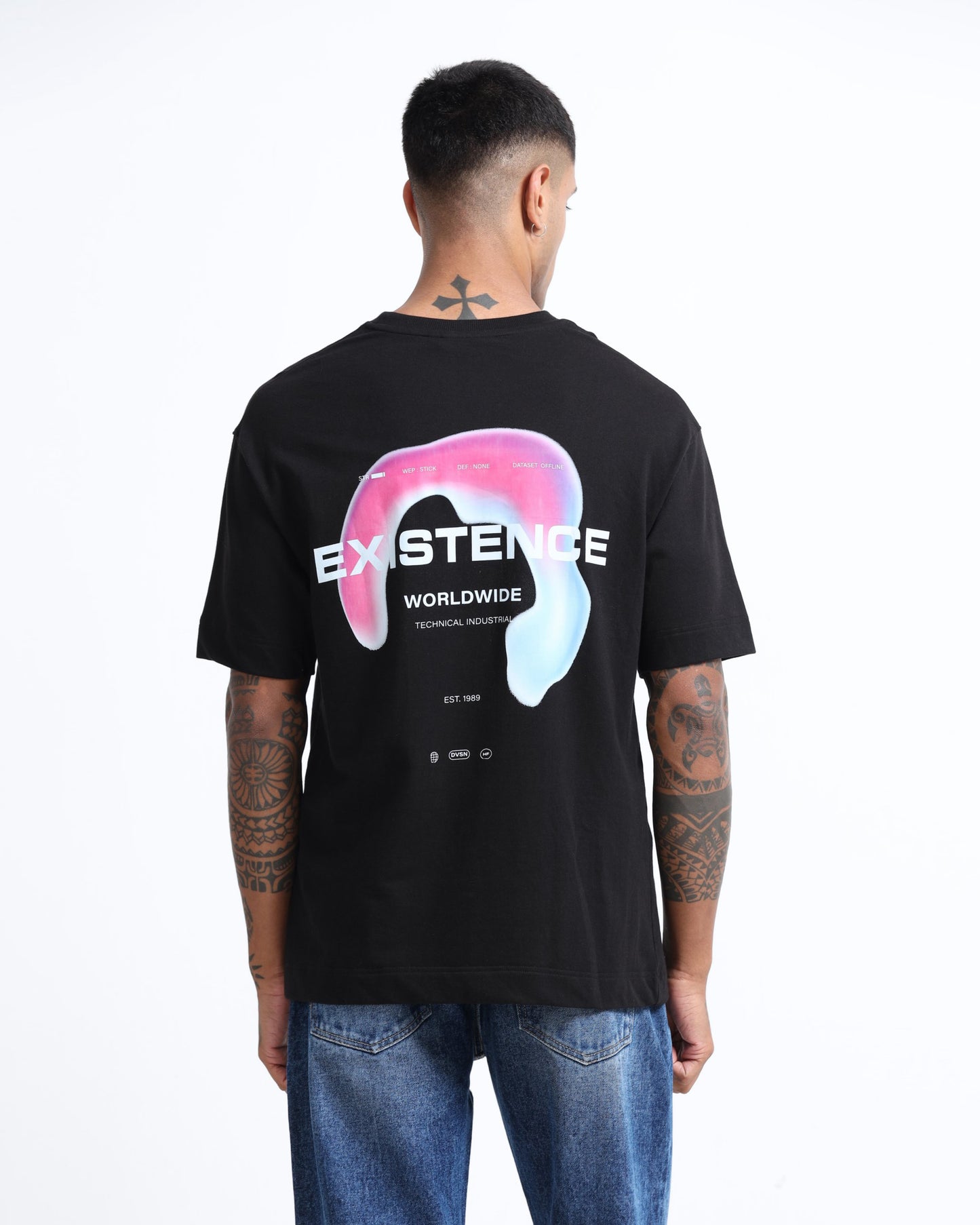 EXISTENCE BLACK TEE - Oversized fit