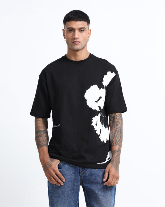 ELECTIC REALM BLACK TEE - Oversized fit