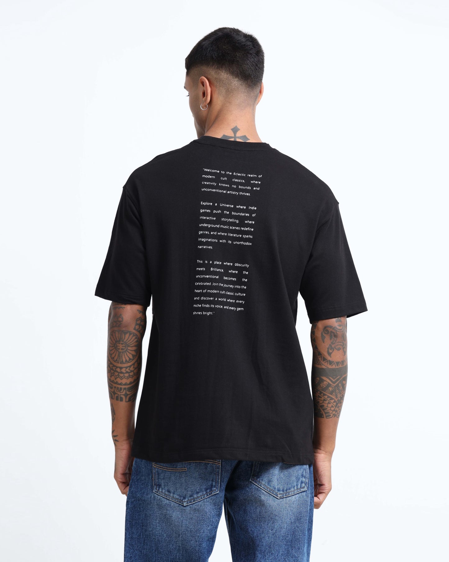 ECLECTIC REALM BLACK TEE - Oversized fit