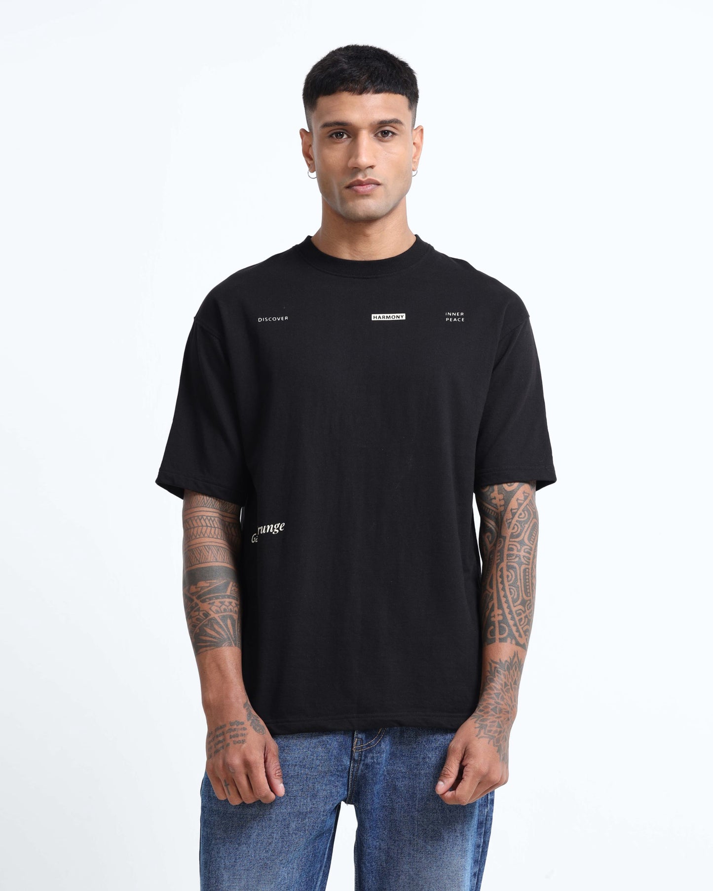 HARMONY BLACK TEE - Oversized fit