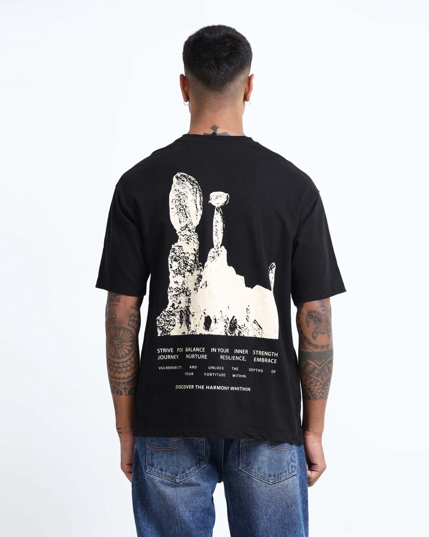 HARMONY BLACK TEE - Oversized fit