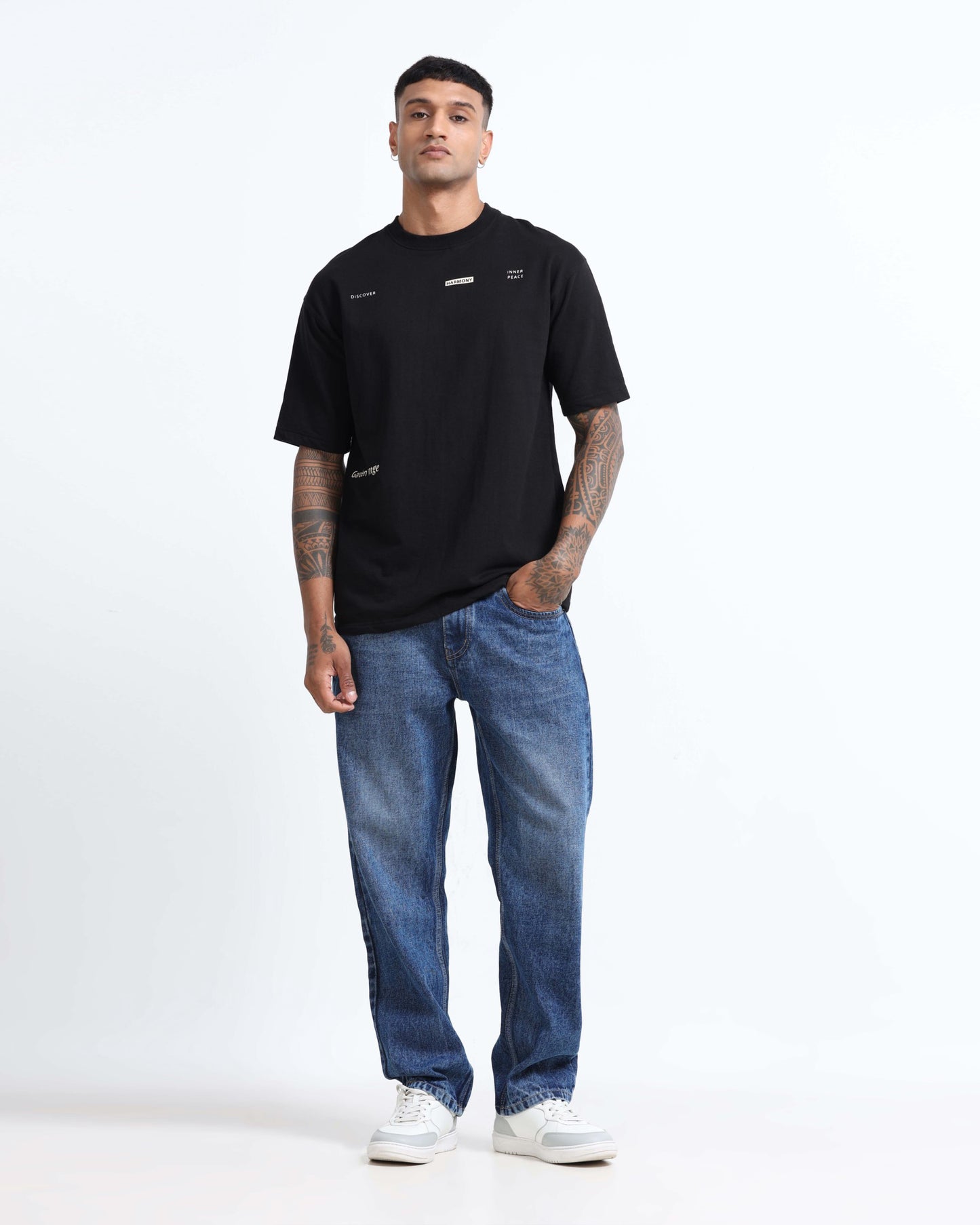 HARMONY BLACK TEE - Oversized fit