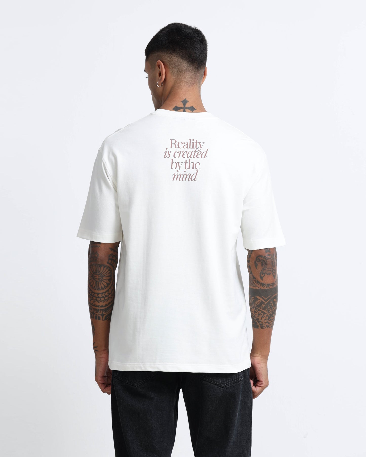 BALANCE OF THOUGHT OFF WHITE TEE - Oversized fit