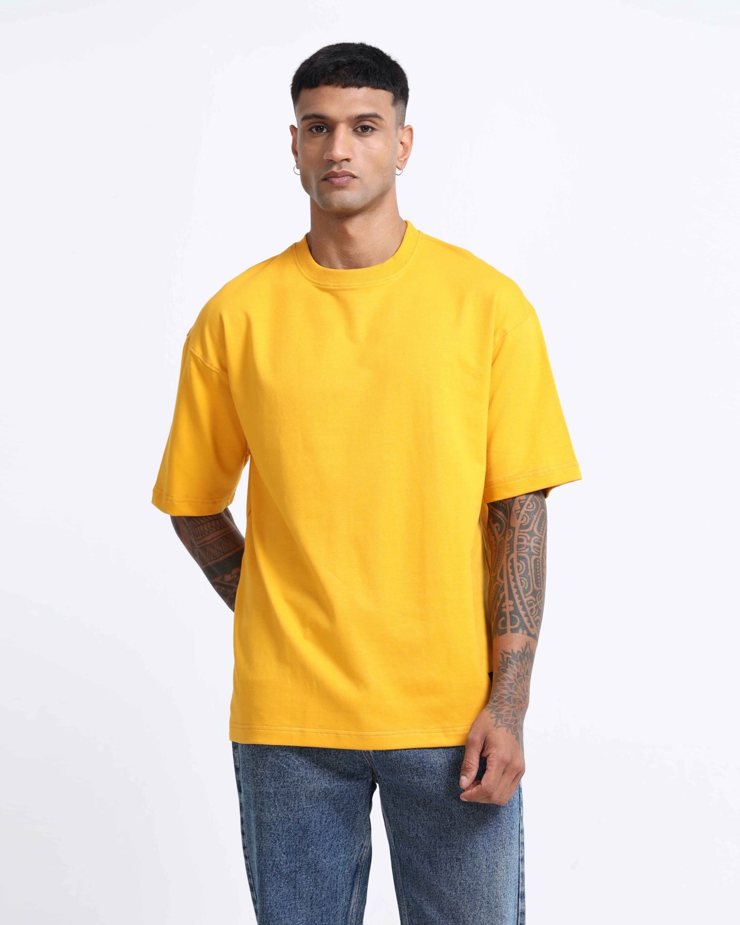 THE GROOVE Yellow Basic Tee - Oversized Fit