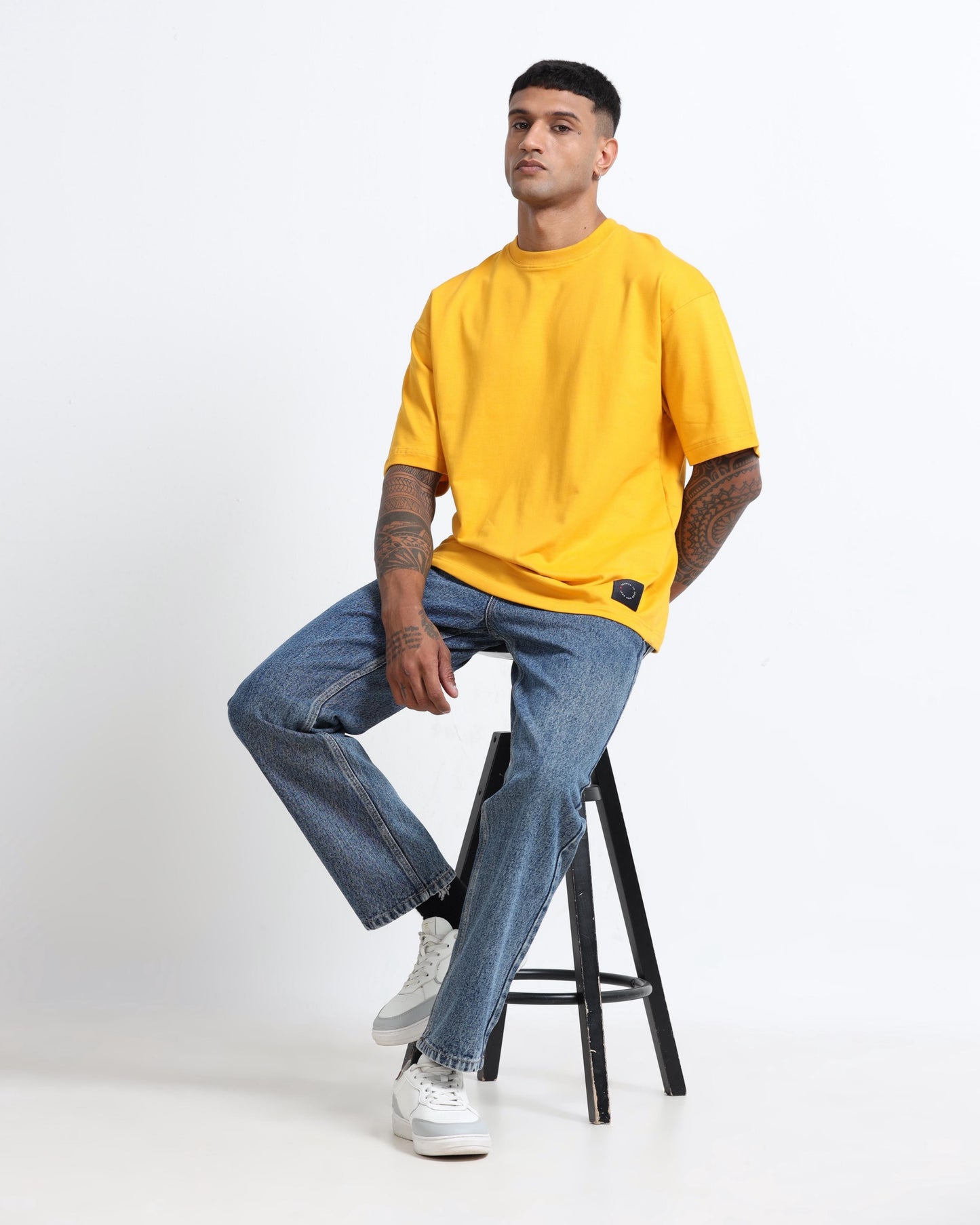 THE GROOVE Yellow Basic Tee - Oversized Fit