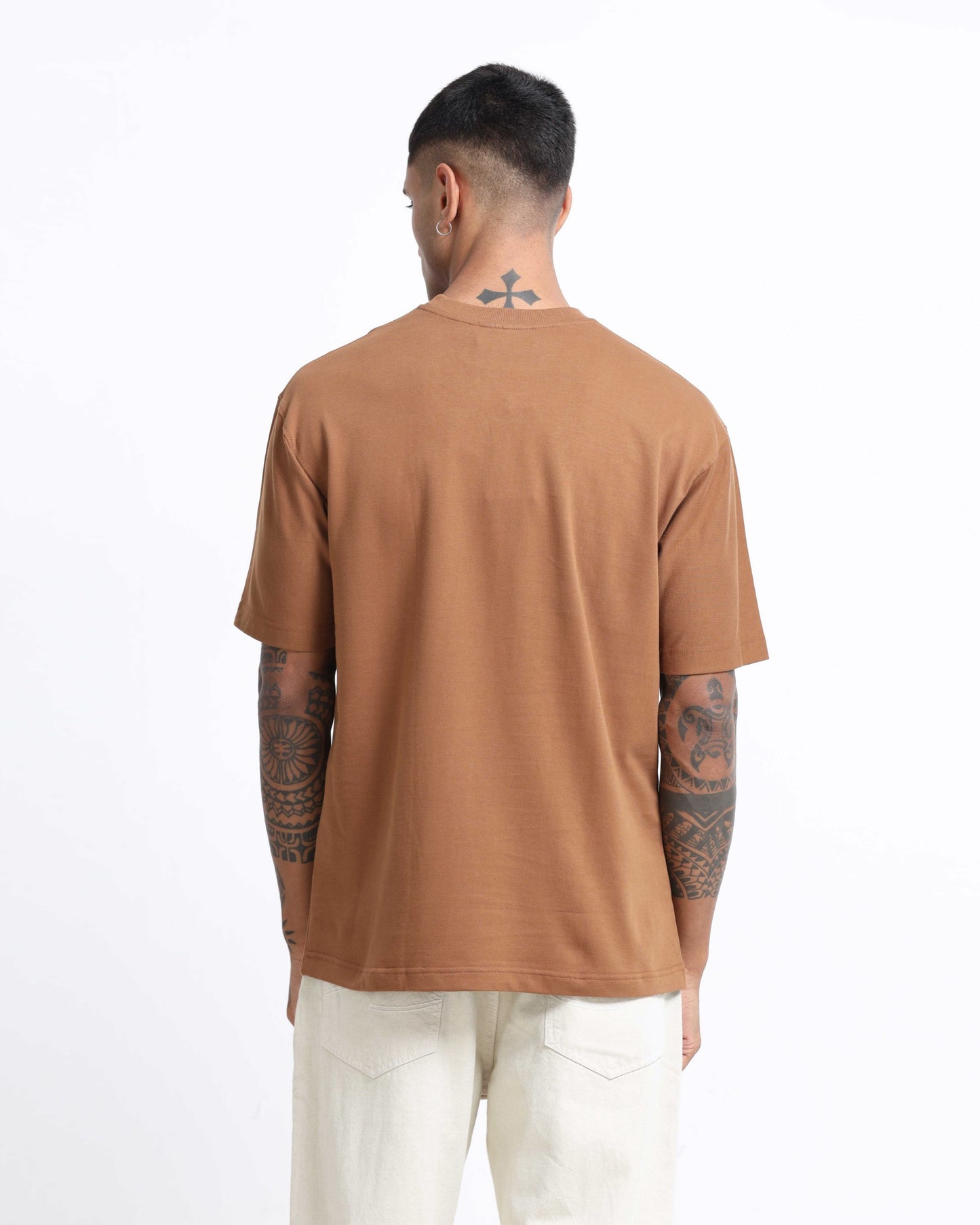 THE GROOVE Brown Basic Tee - Oversized Fit