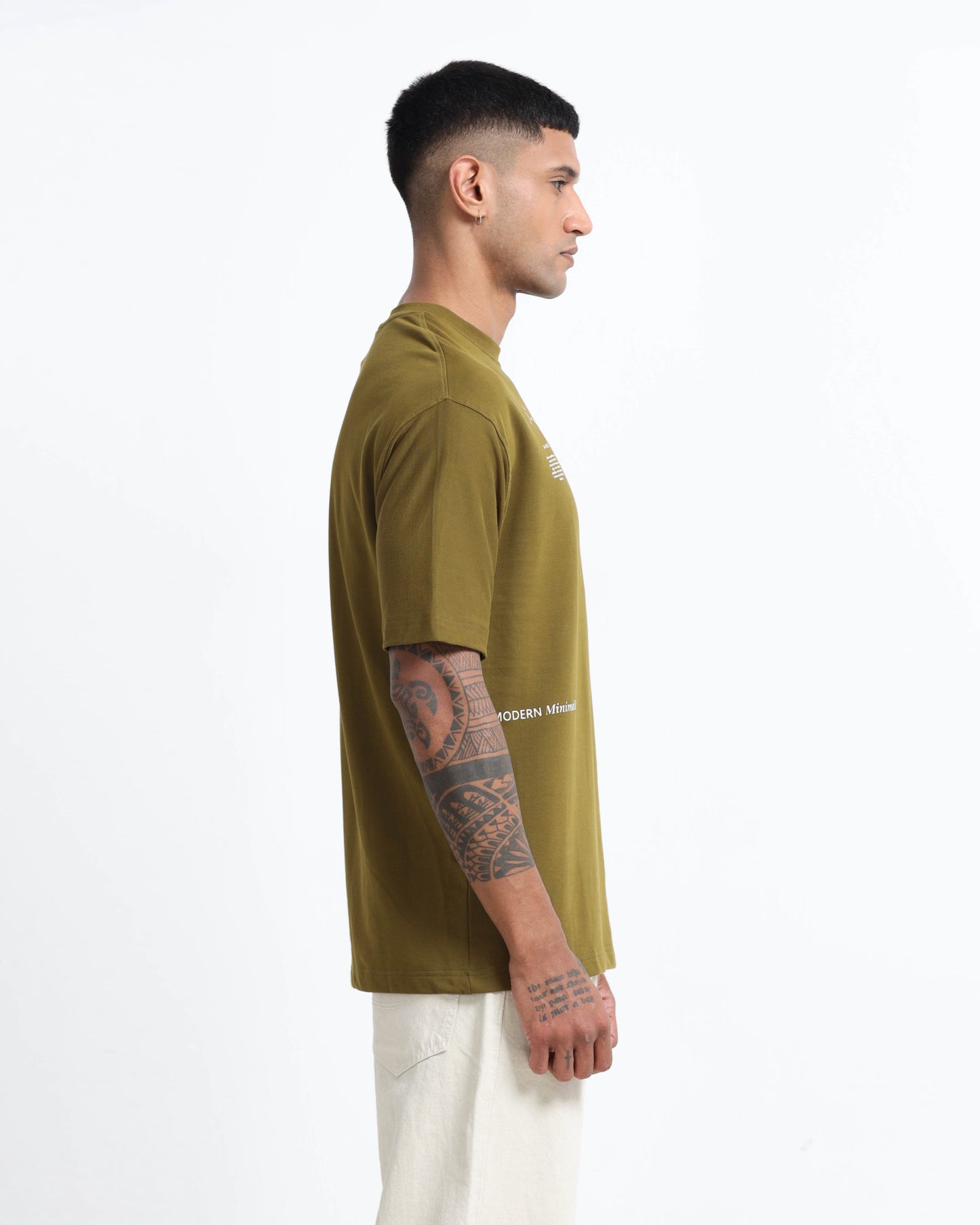 BALANCE OF THOUGHT MOSS GREEN TEE - Oversized fit
