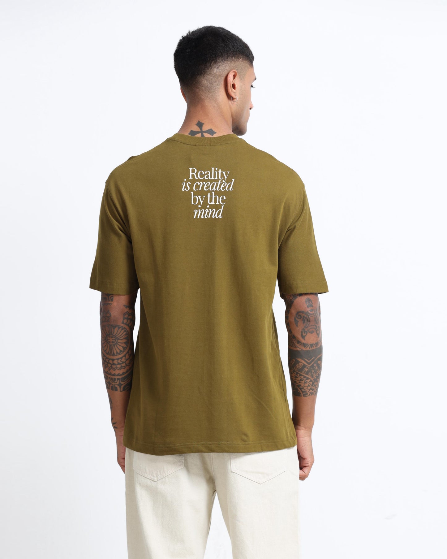 BALANCE OF THOUGHT MOSS GREEN TEE - Oversized fit