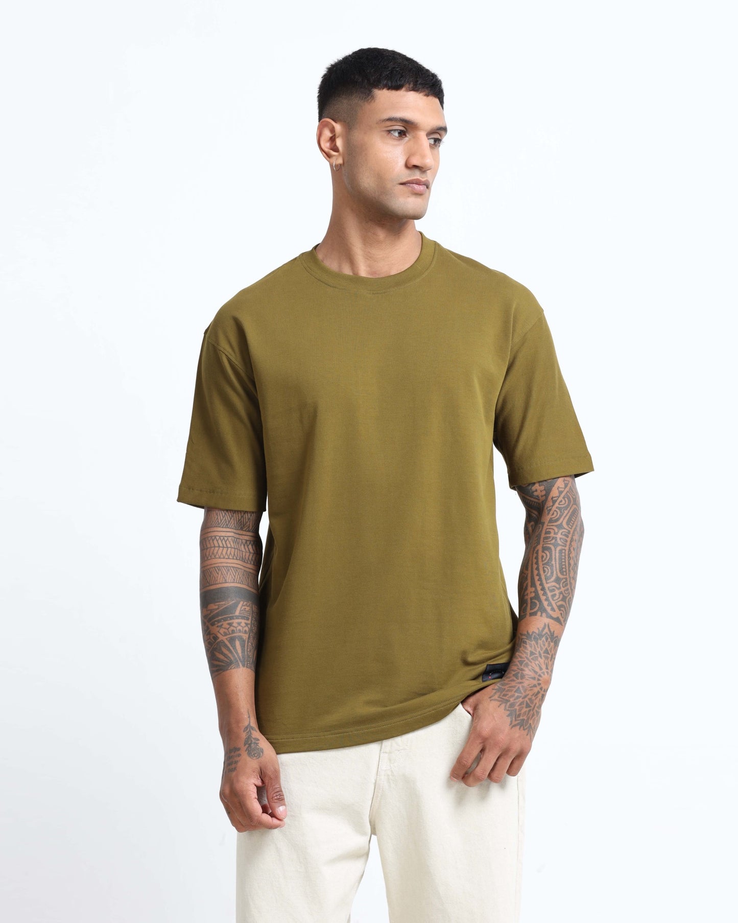 THE GROOVE Green Basic Tee - Oversized Fit
