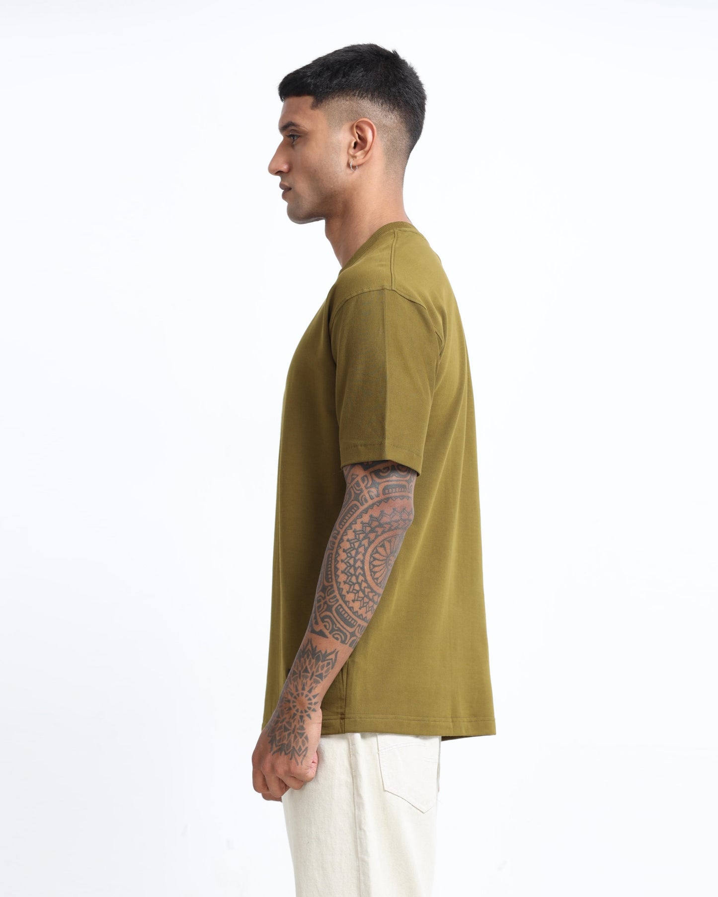 THE GROOVE Green Basic Tee - Oversized Fit