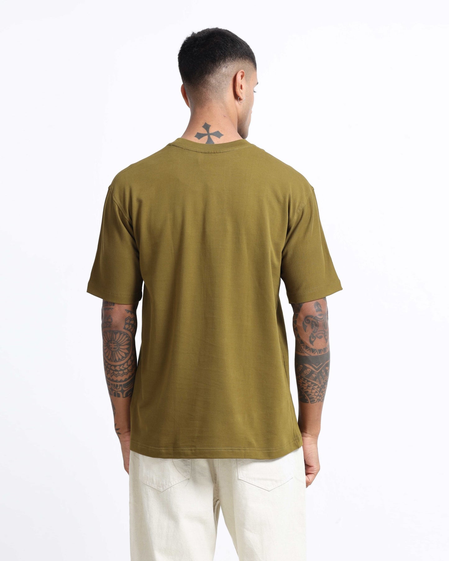 THE GROOVE Green Basic Tee - Oversized Fit