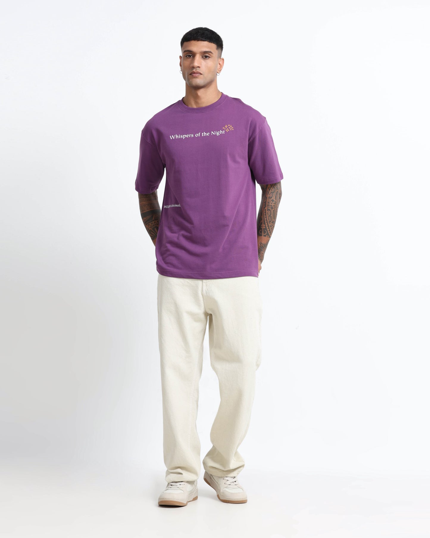WHISPERS OF THE NIGHT PURPLE TEE - Oversized fit