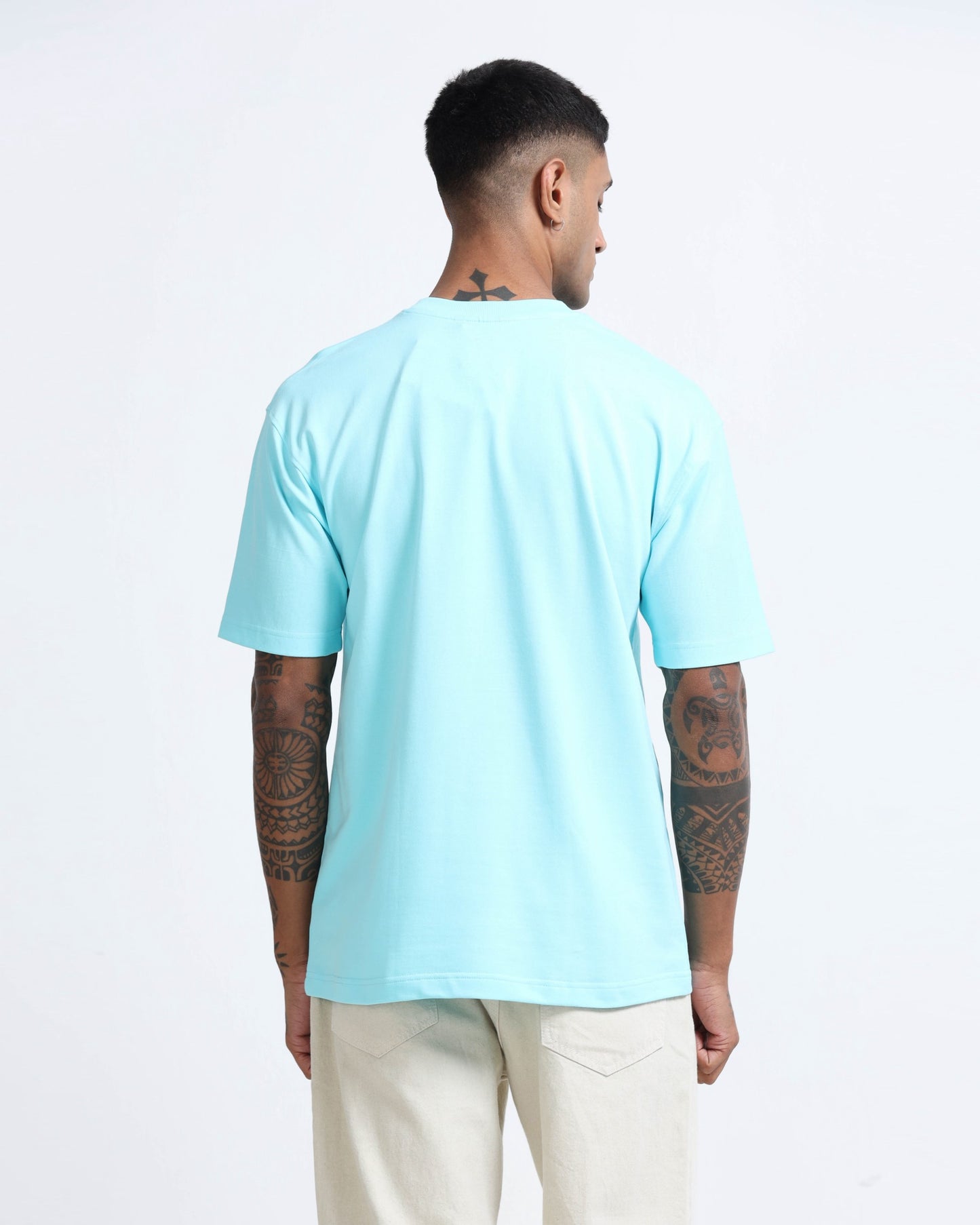 THE GROOVE Blue Basic Tee - Oversized Fit