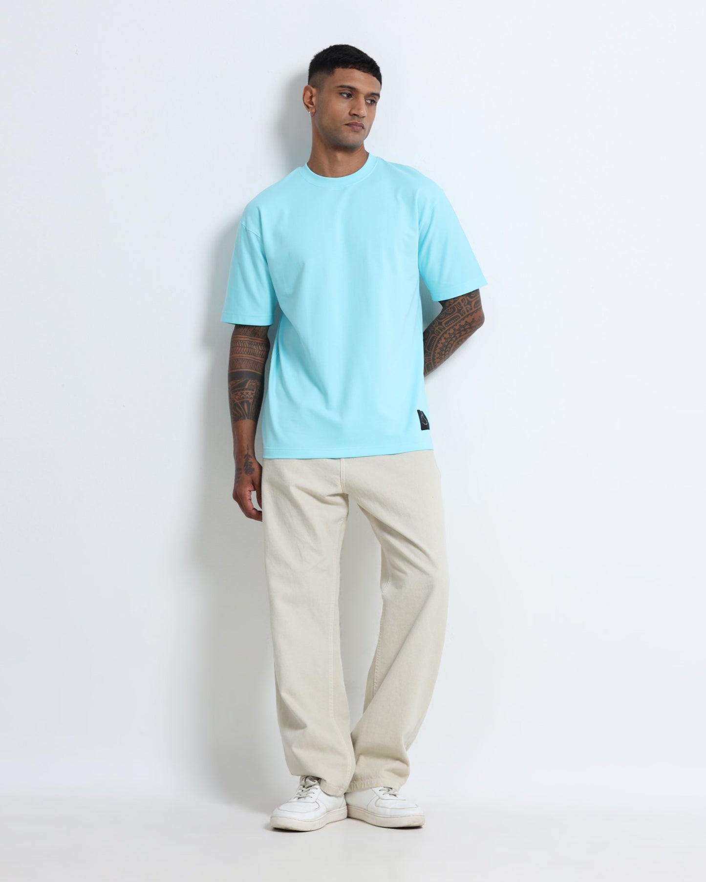 THE GROOVE Blue Basic Tee - Oversized Fit
