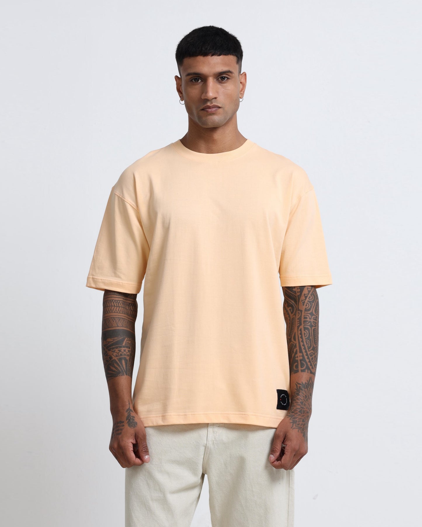 THE GROOVE Peach Basic Tee - Oversized Fit
